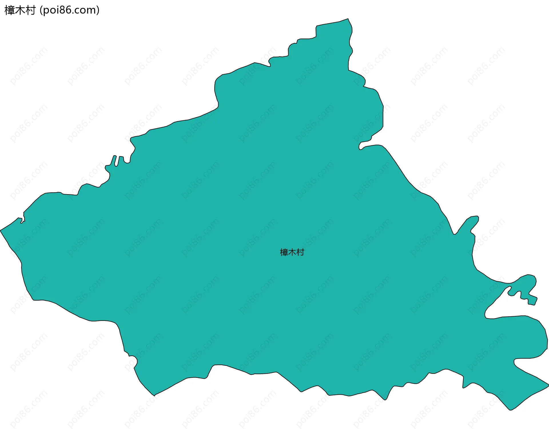 樟木村边界地图