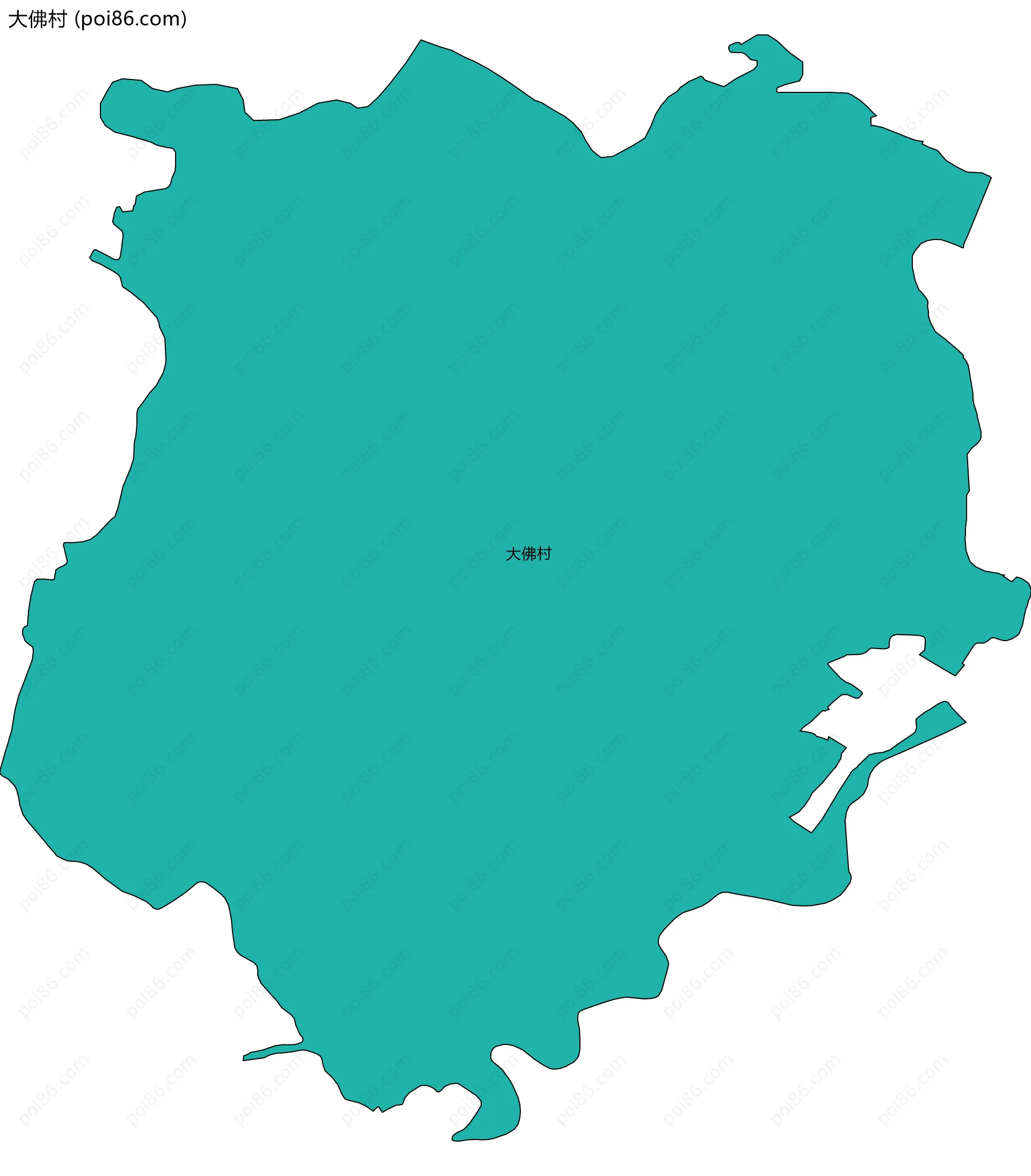大佛村边界地图