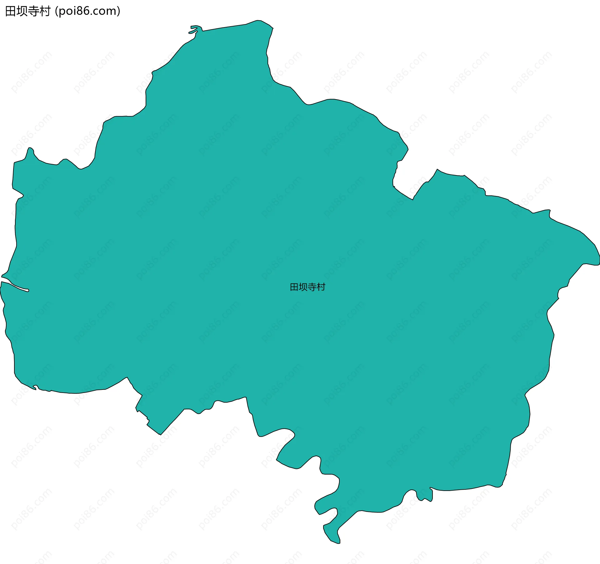 田坝寺村边界地图