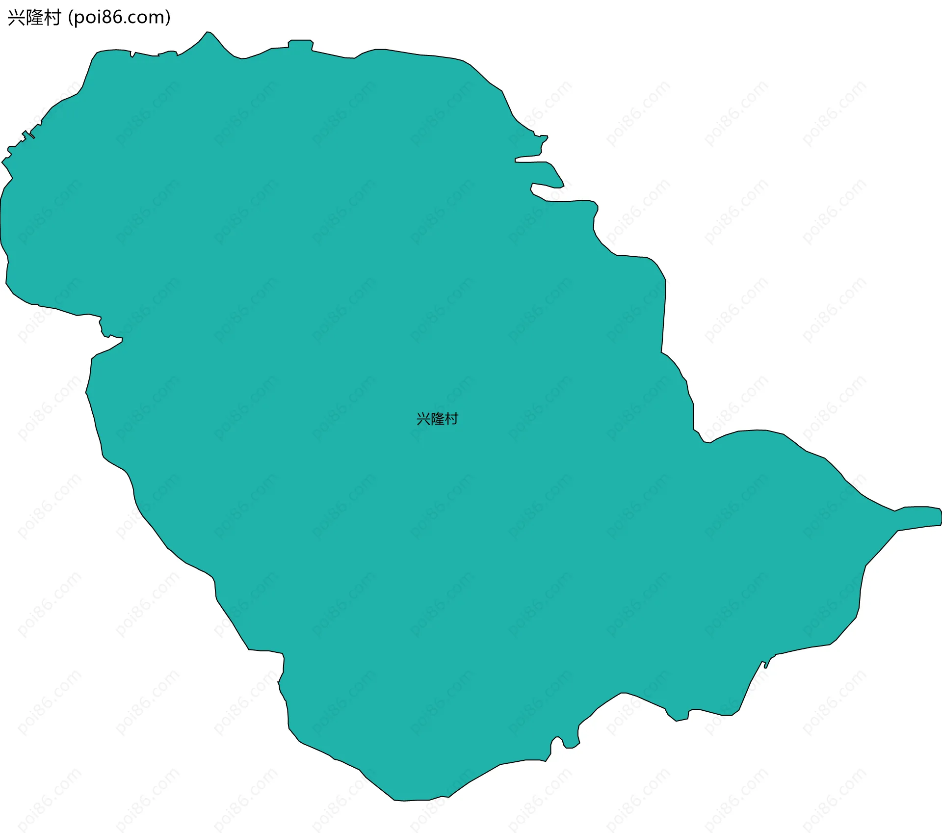 兴隆村边界地图