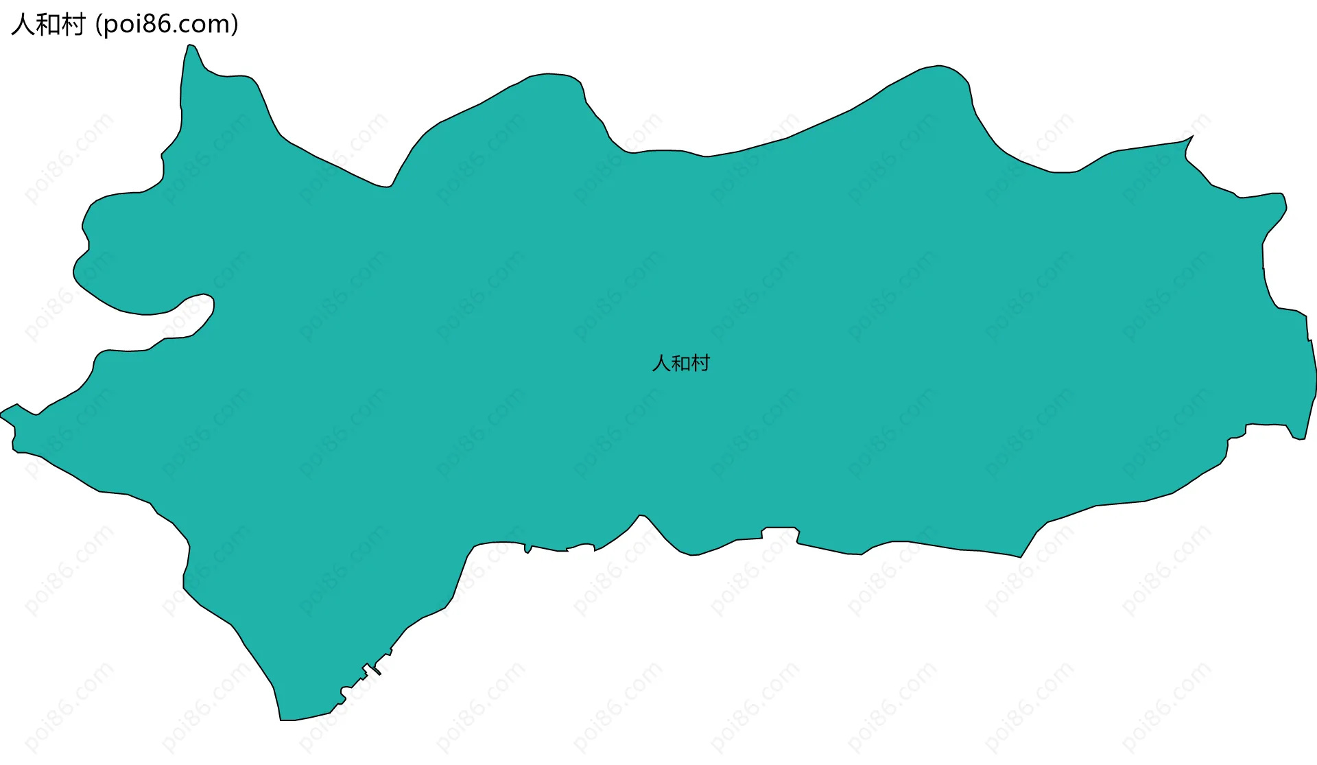 人和村边界地图