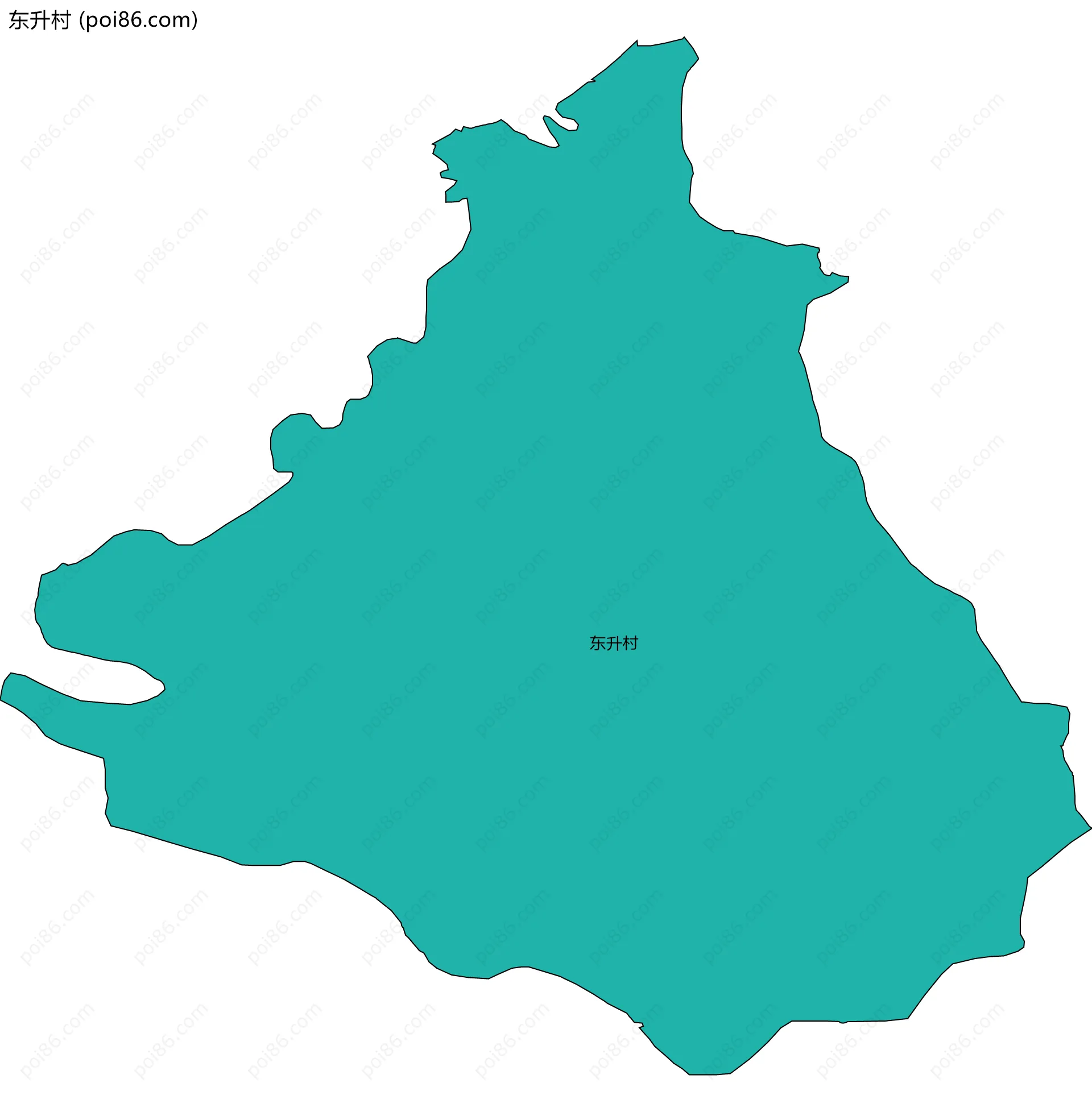 东升村边界地图