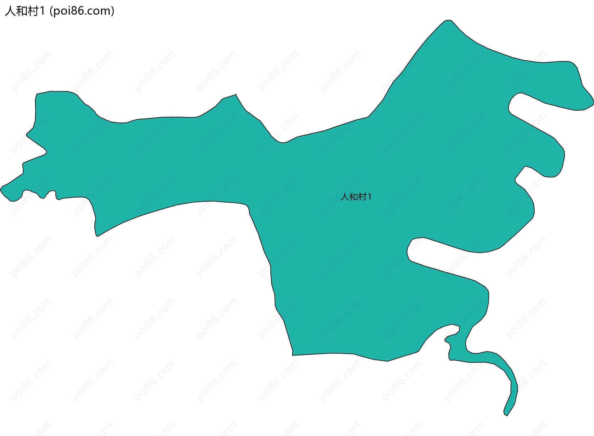 人和村1边界地图