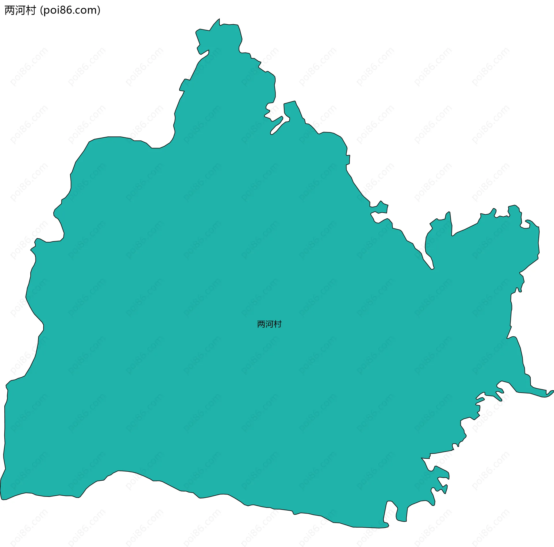 两河村边界地图