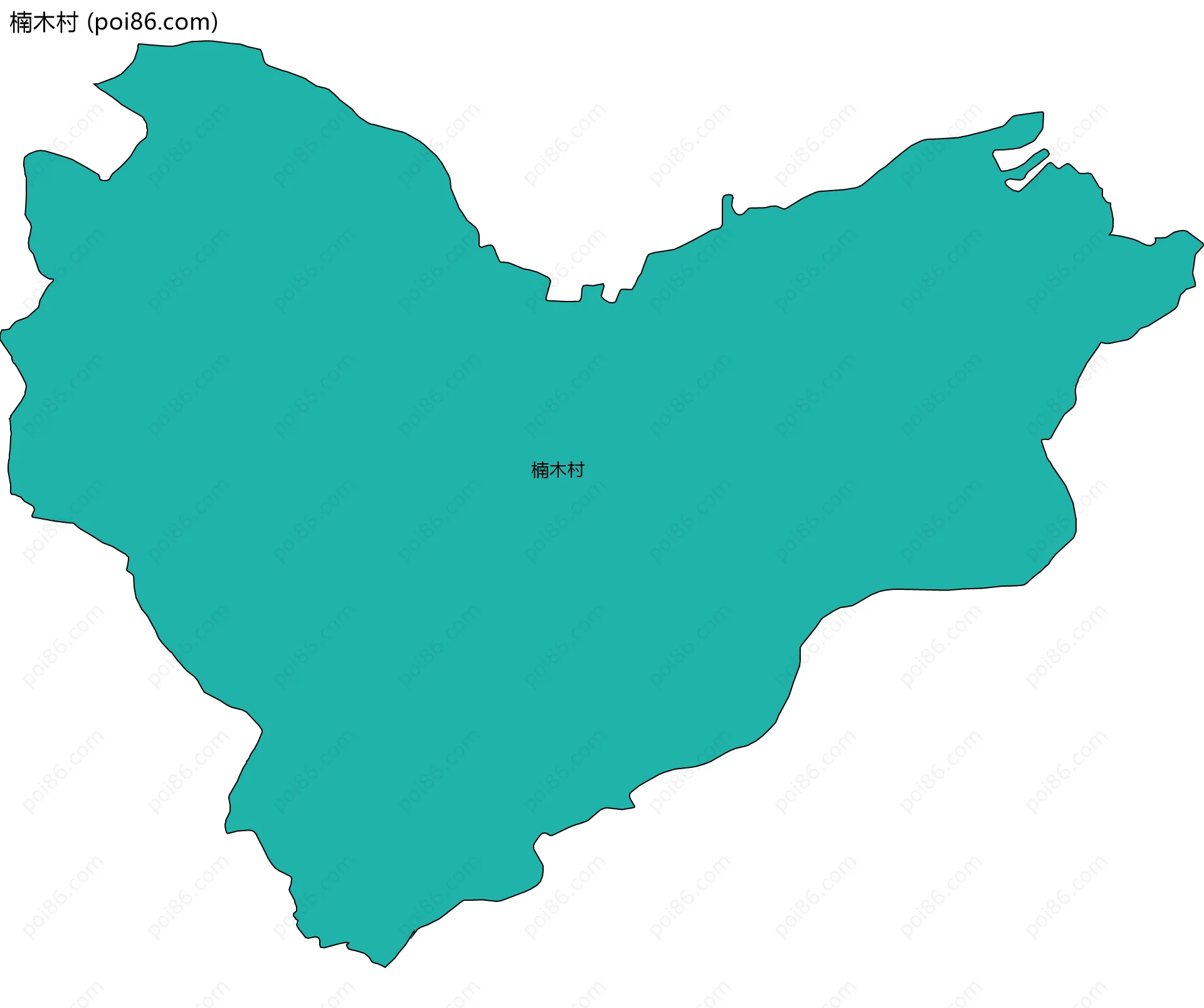 楠木村边界地图