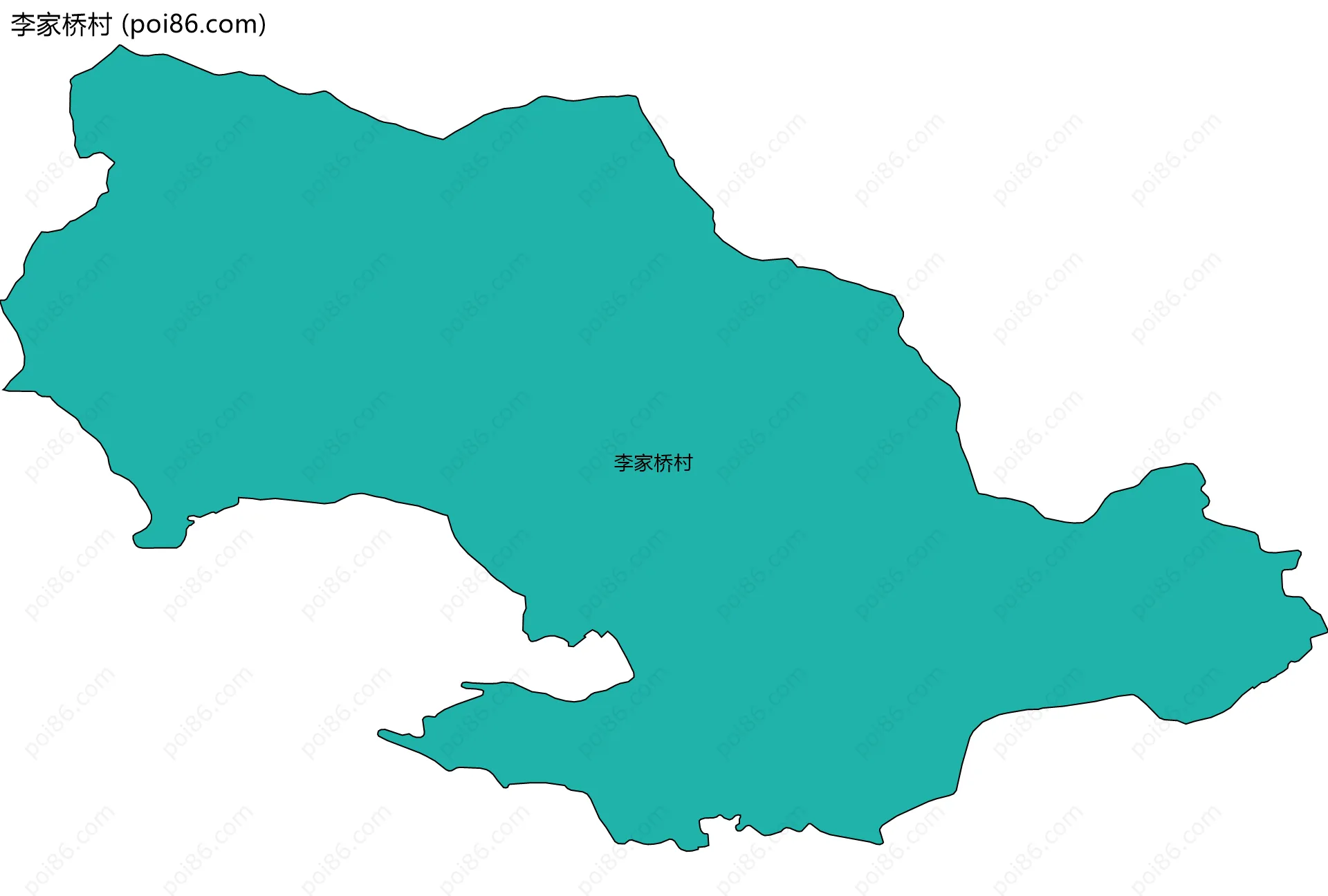 李家桥村边界地图