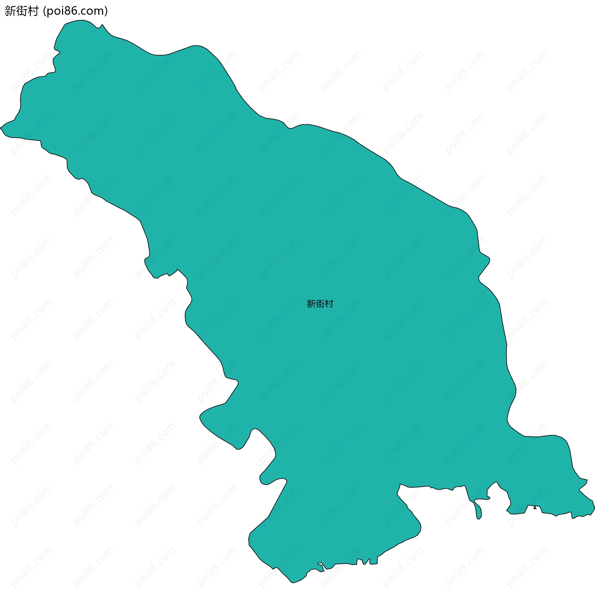 新街村边界地图