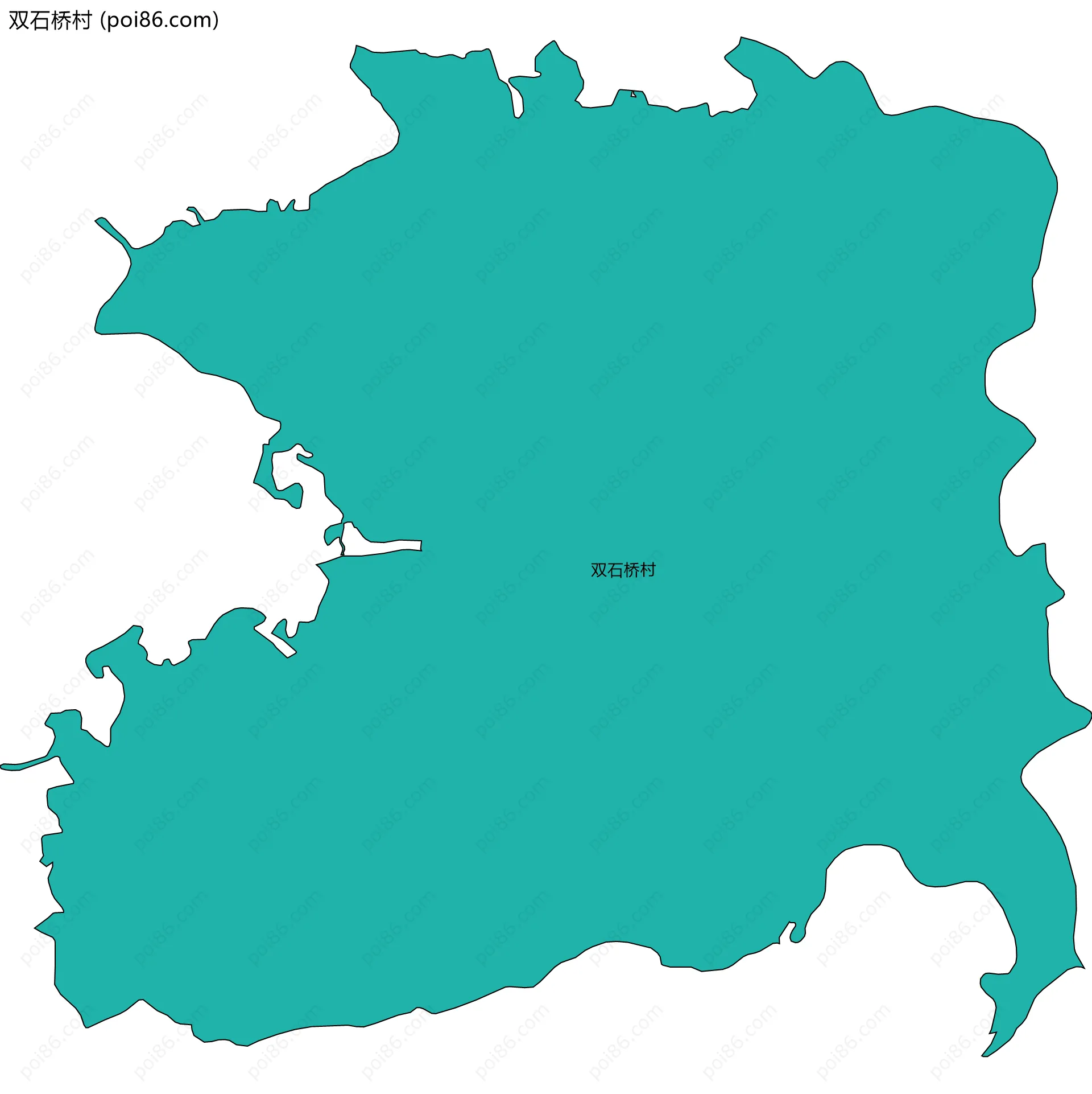 双石桥村边界地图
