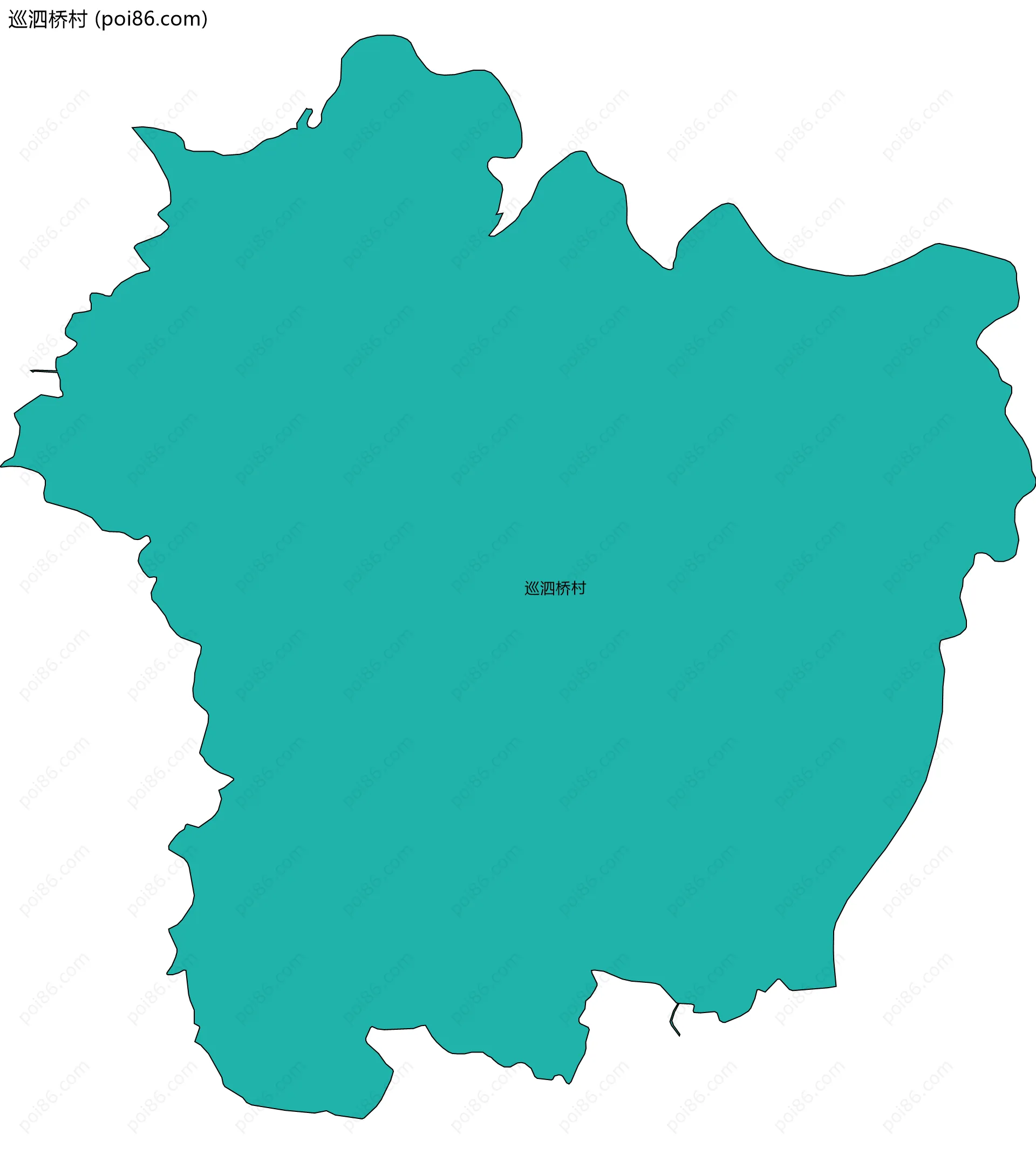 巡泗桥村边界地图