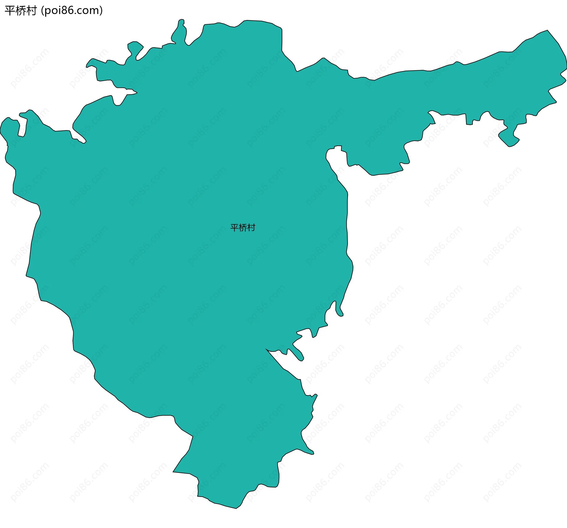 平桥村边界地图