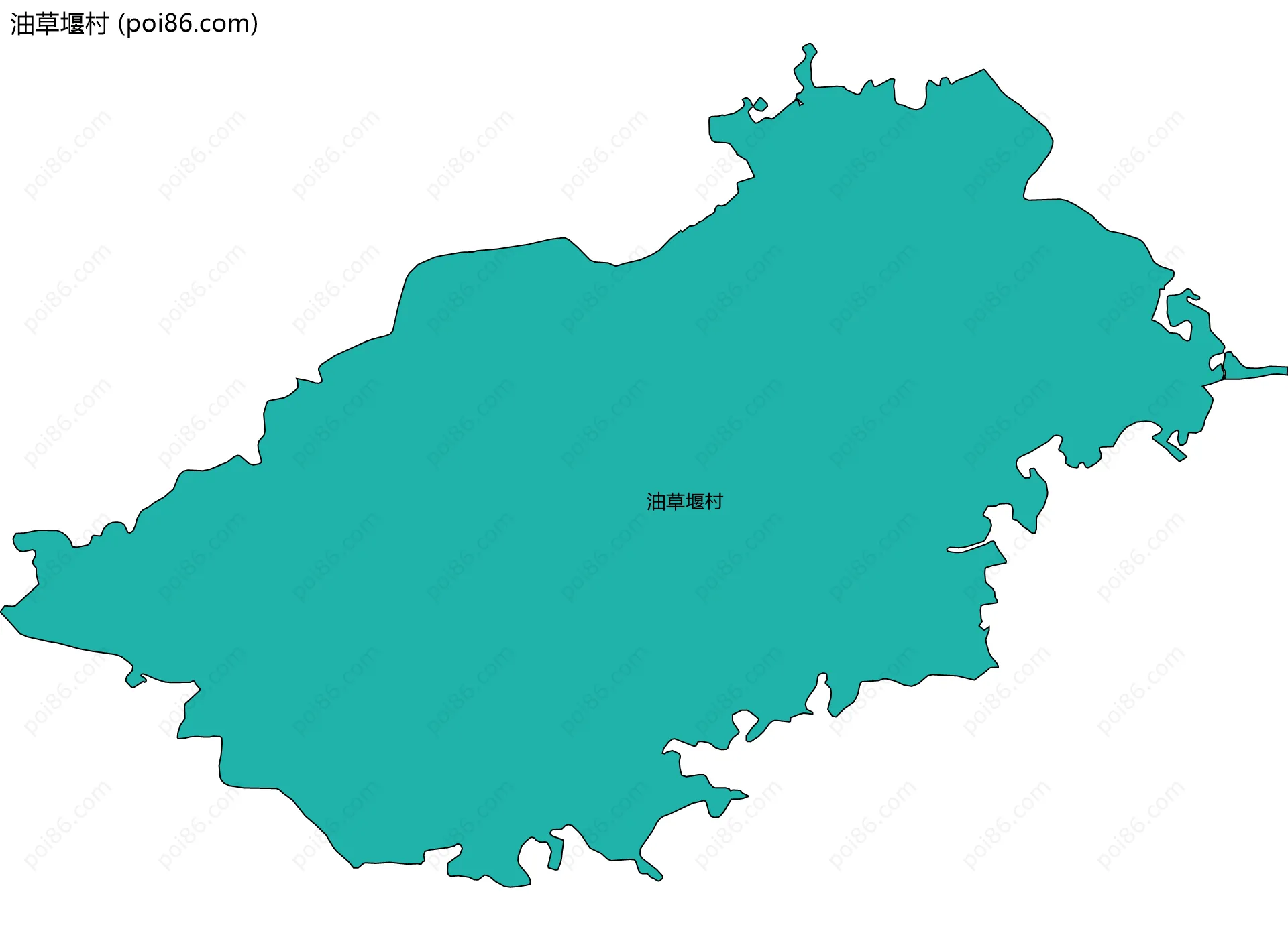 油草堰村边界地图