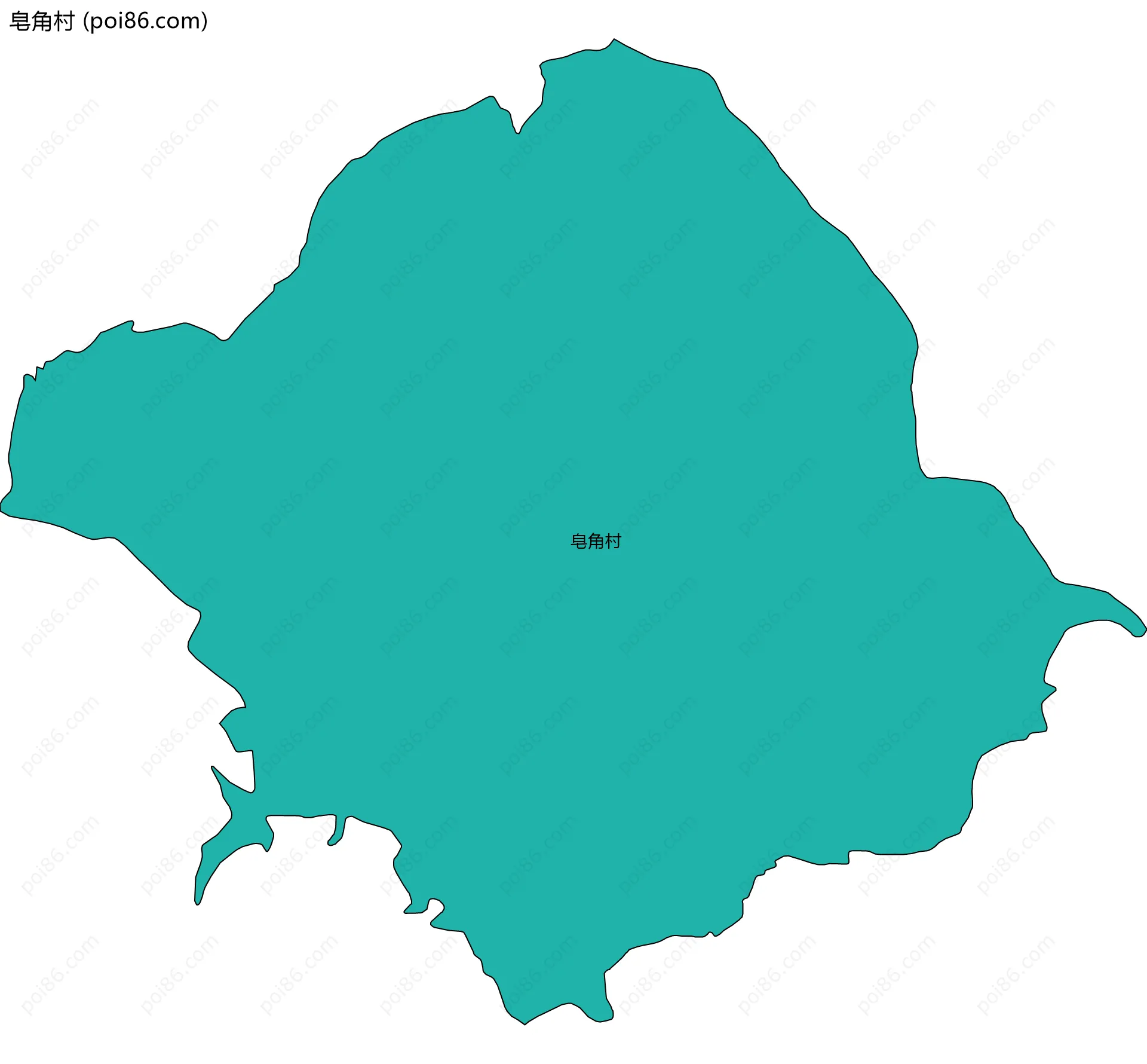 皂角村边界地图