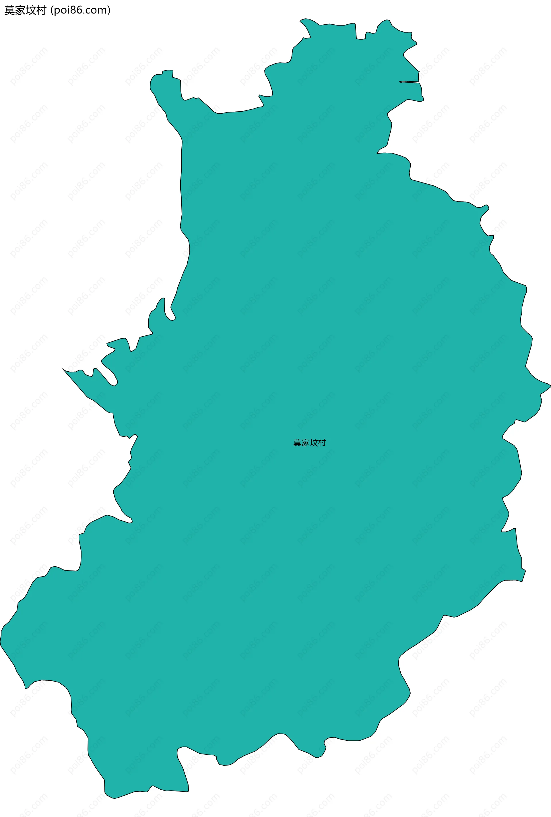 莫家坟村边界地图