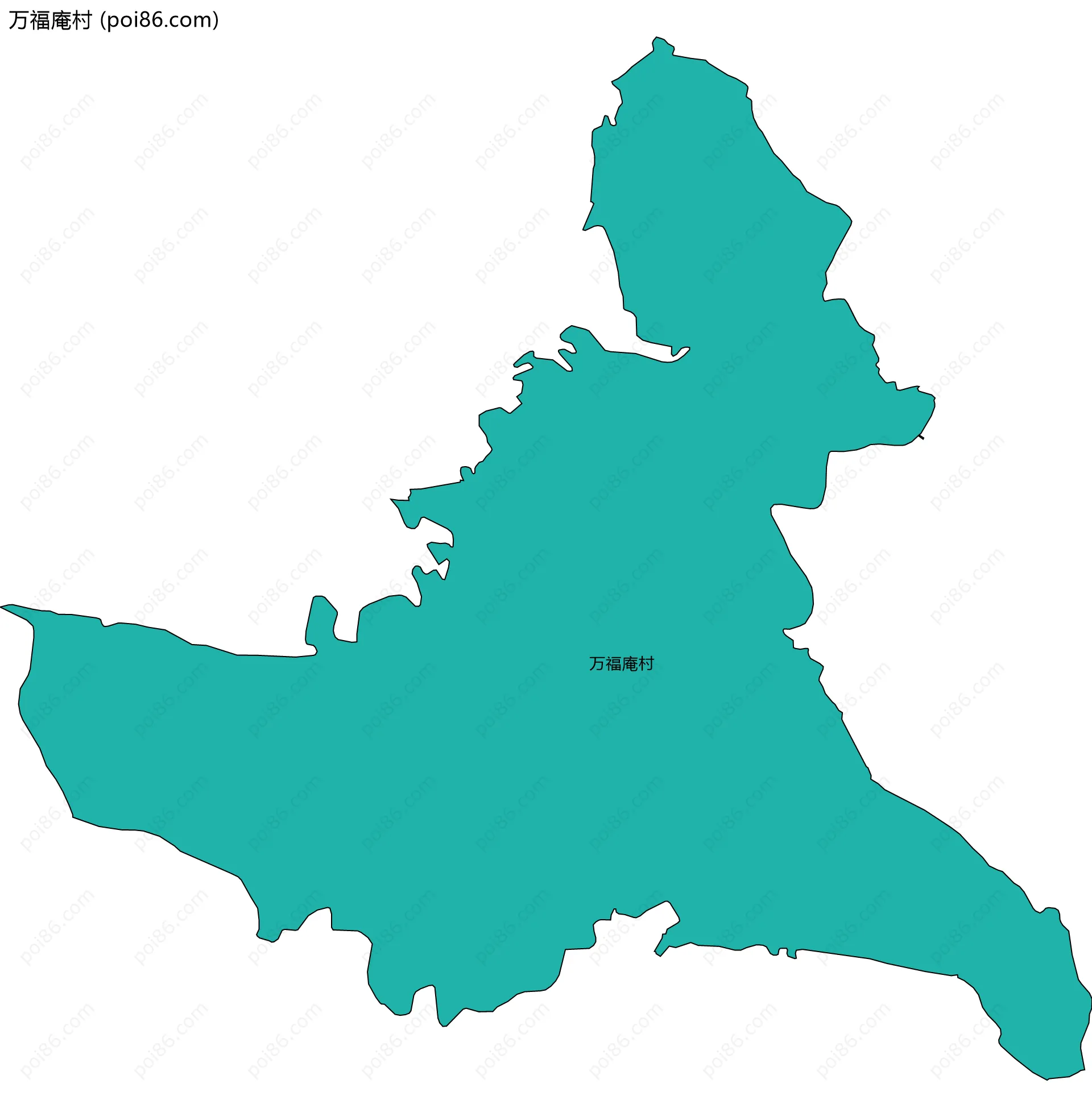 万福庵村边界地图