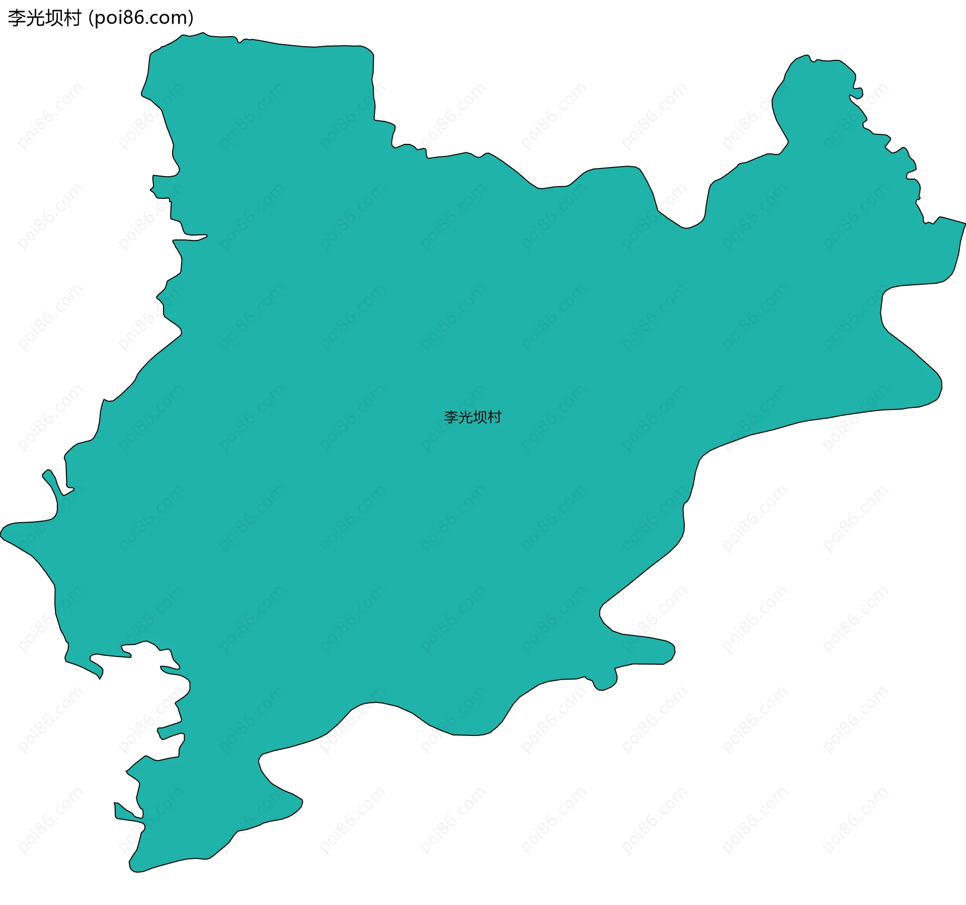 李光坝村边界地图
