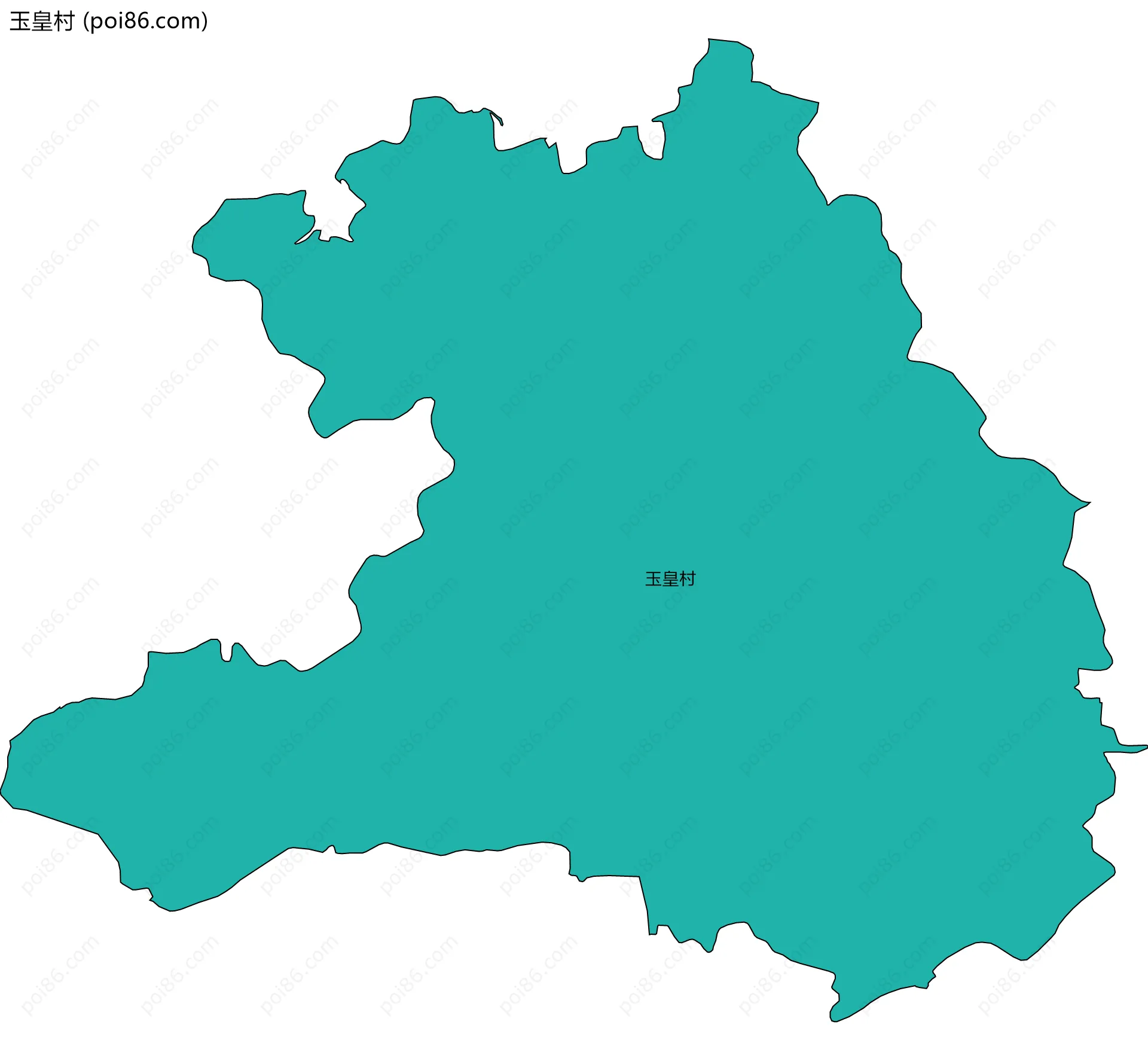 玉皇村边界地图