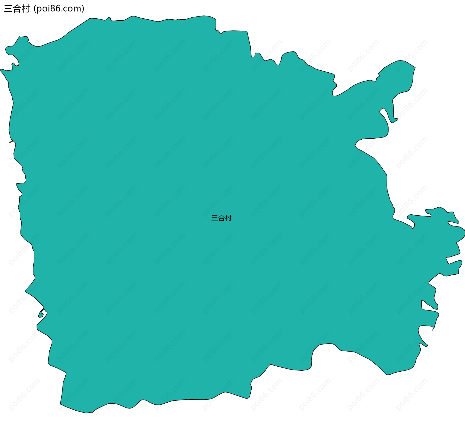 三合村边界地图