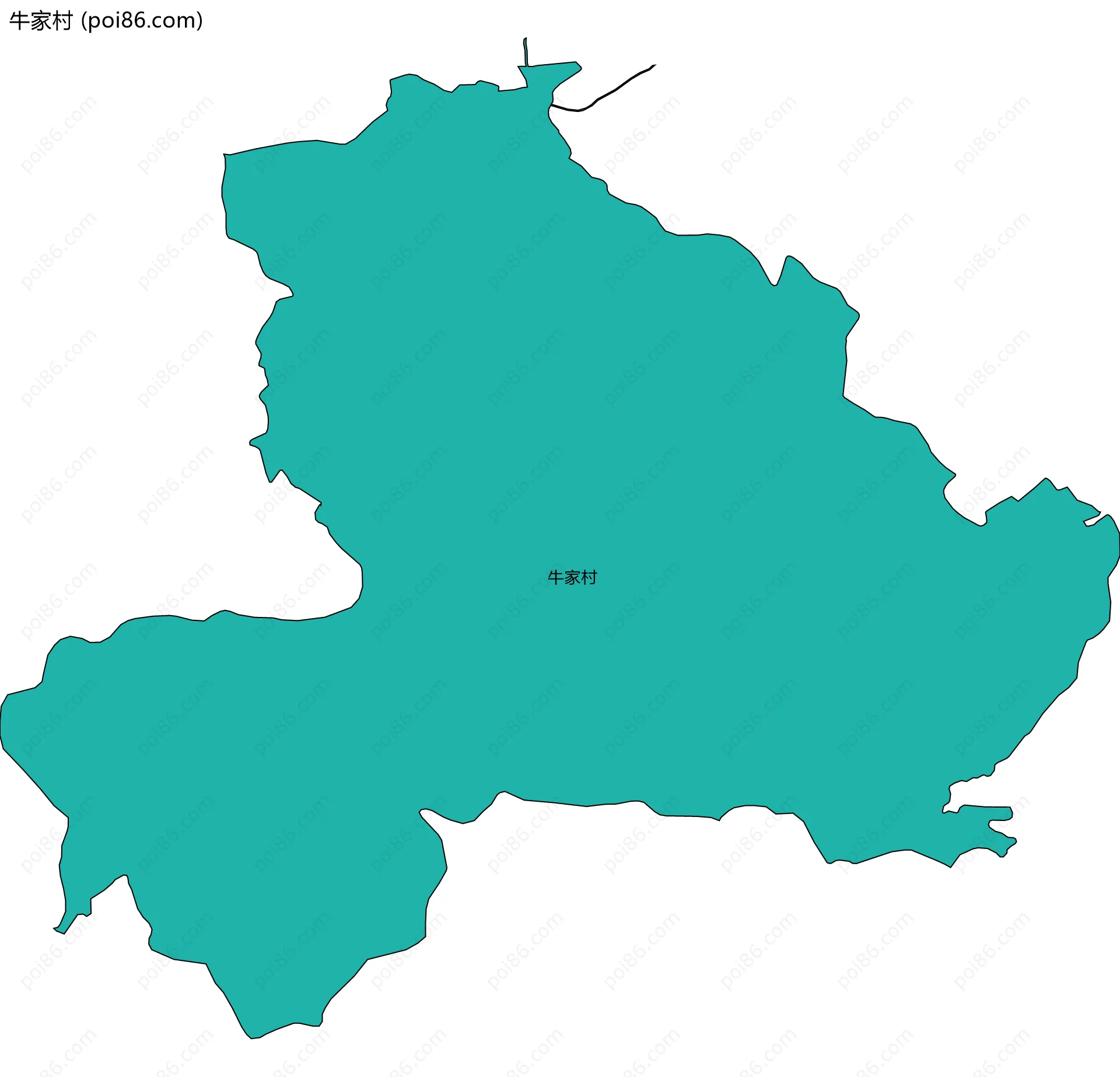 牛家村边界地图