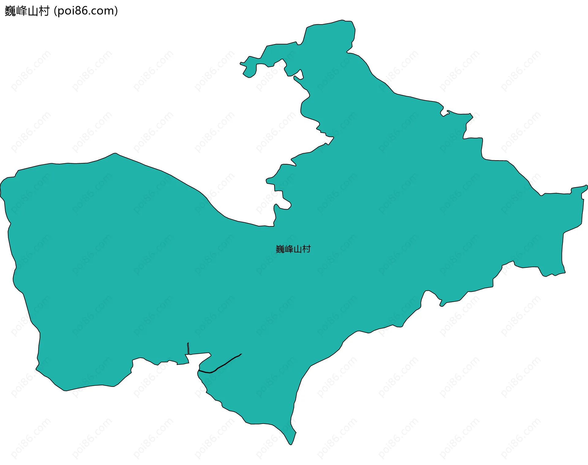 巍峰山村边界地图
