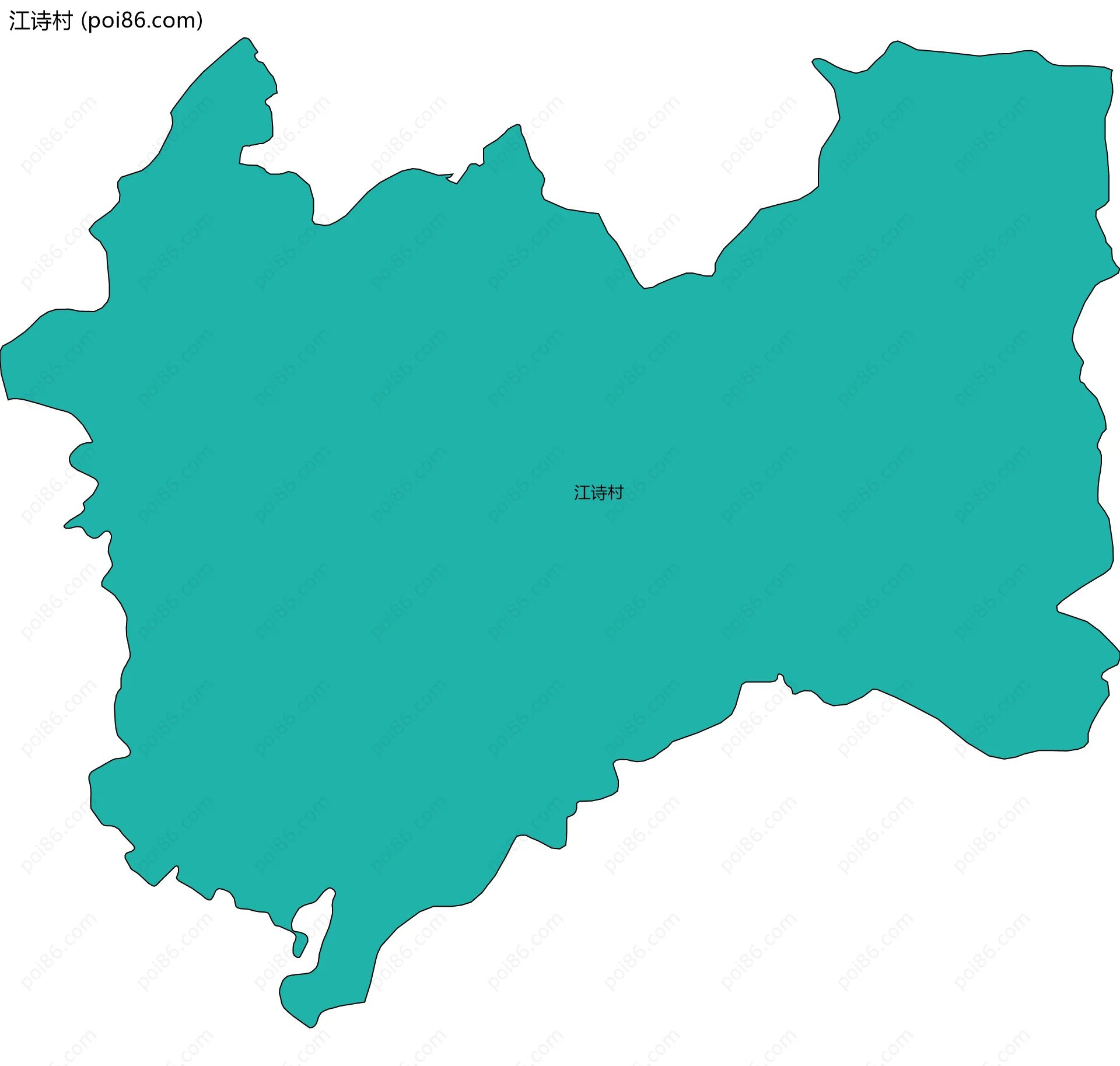 江诗村边界地图