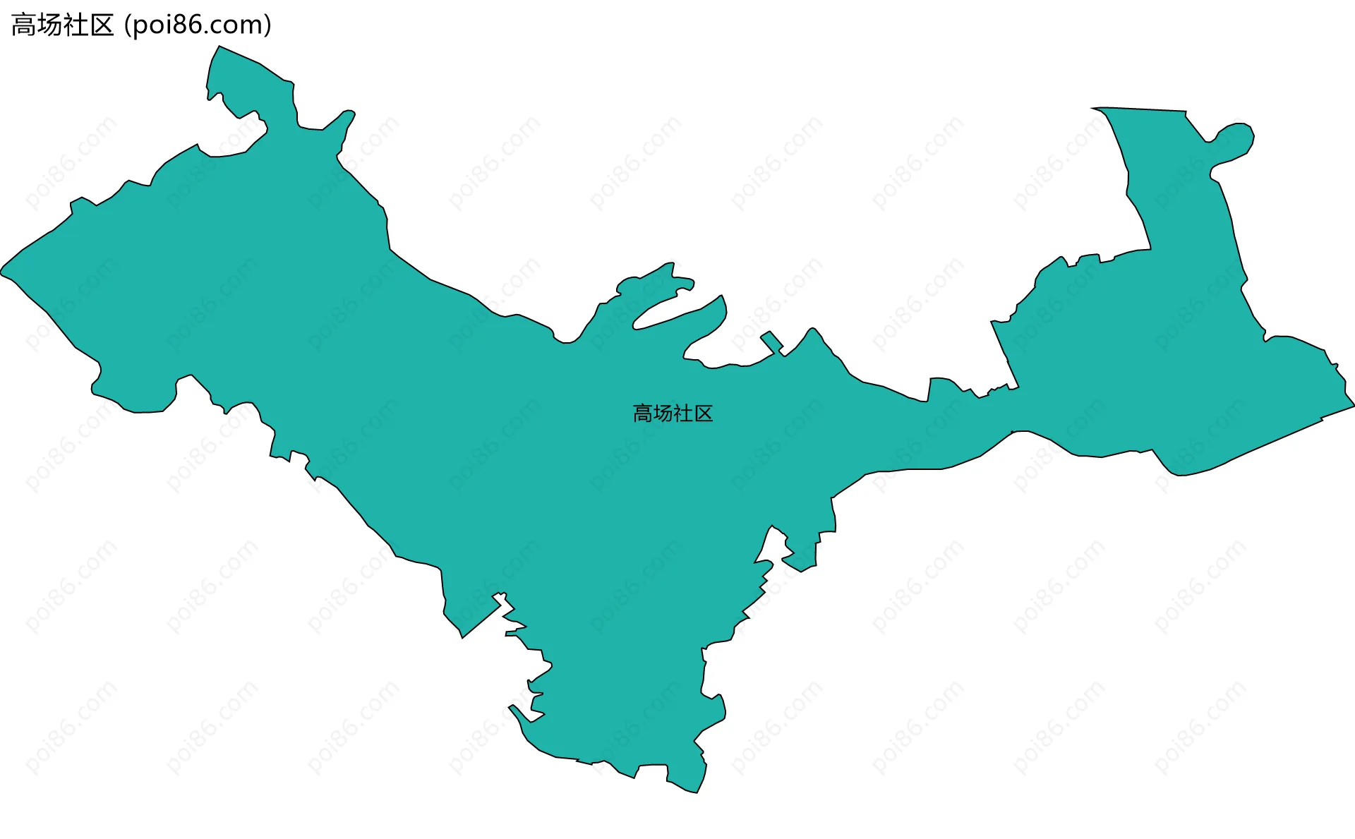 高场社区边界地图