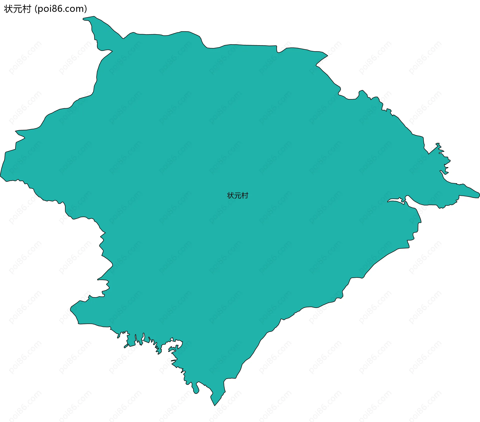 状元村边界地图