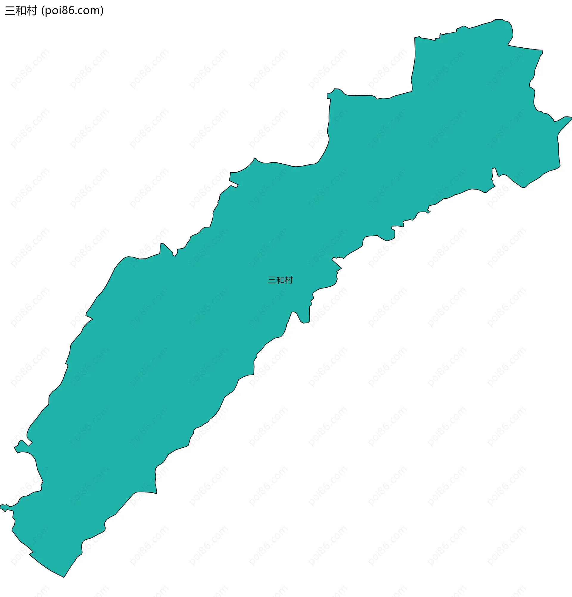 三和村边界地图