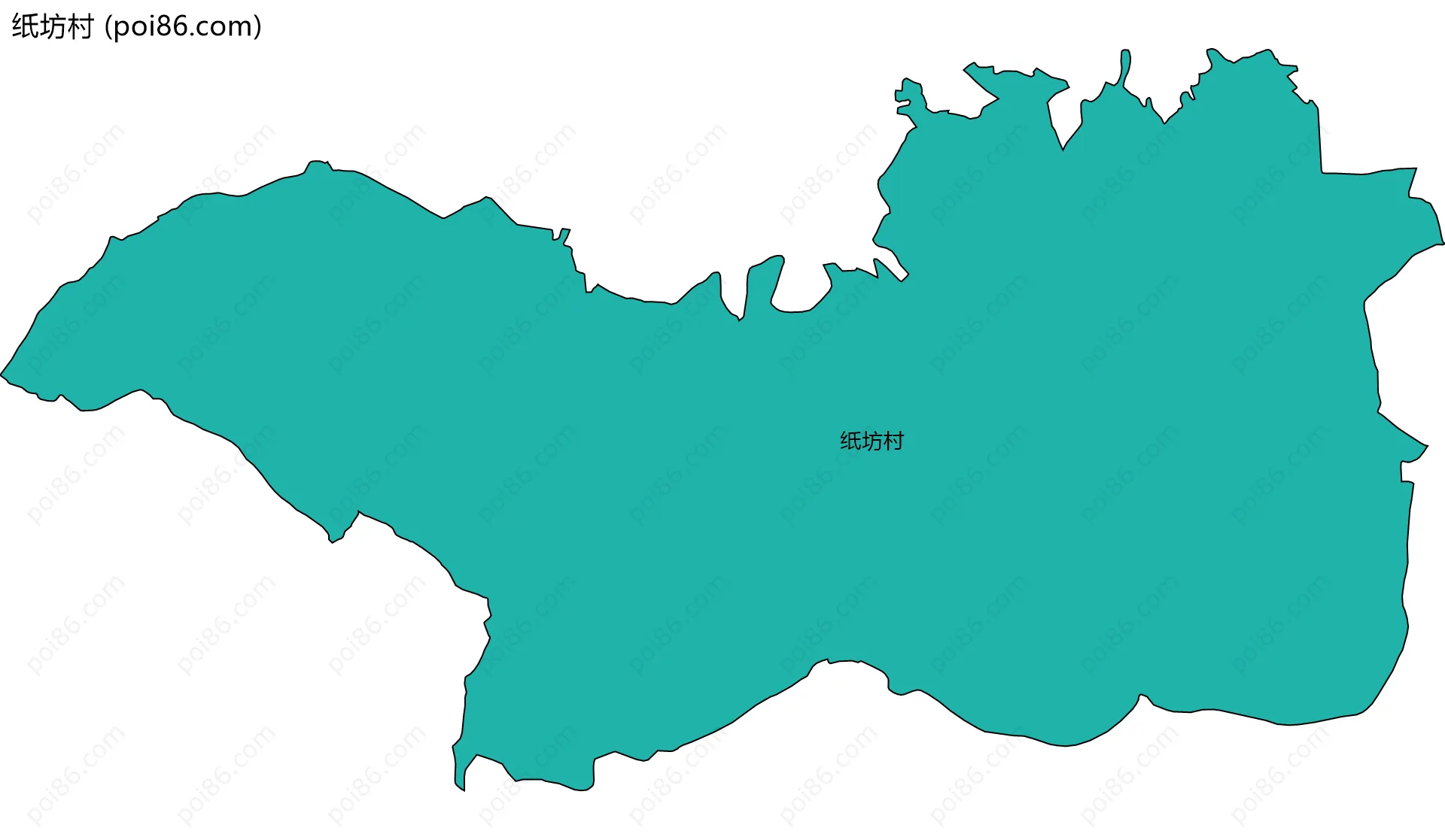 纸坊村边界地图