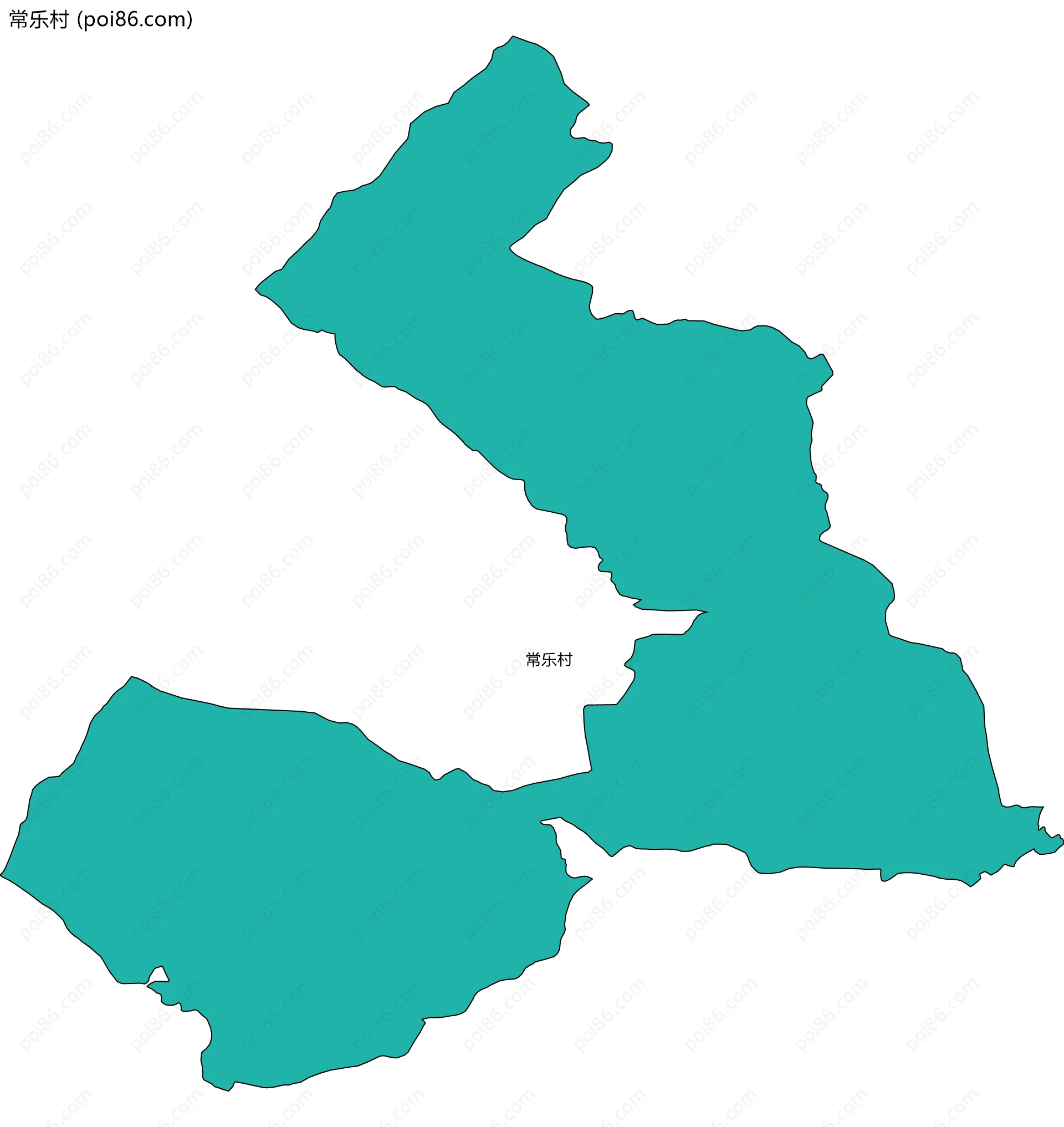 常乐村边界地图