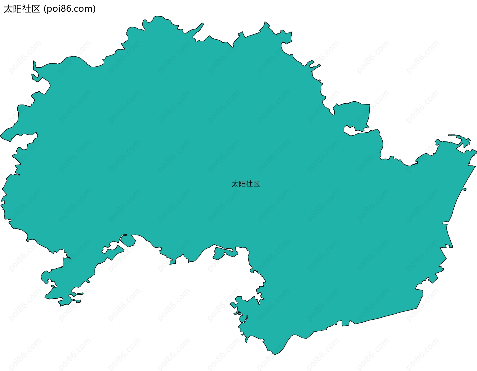 太阳社区边界地图