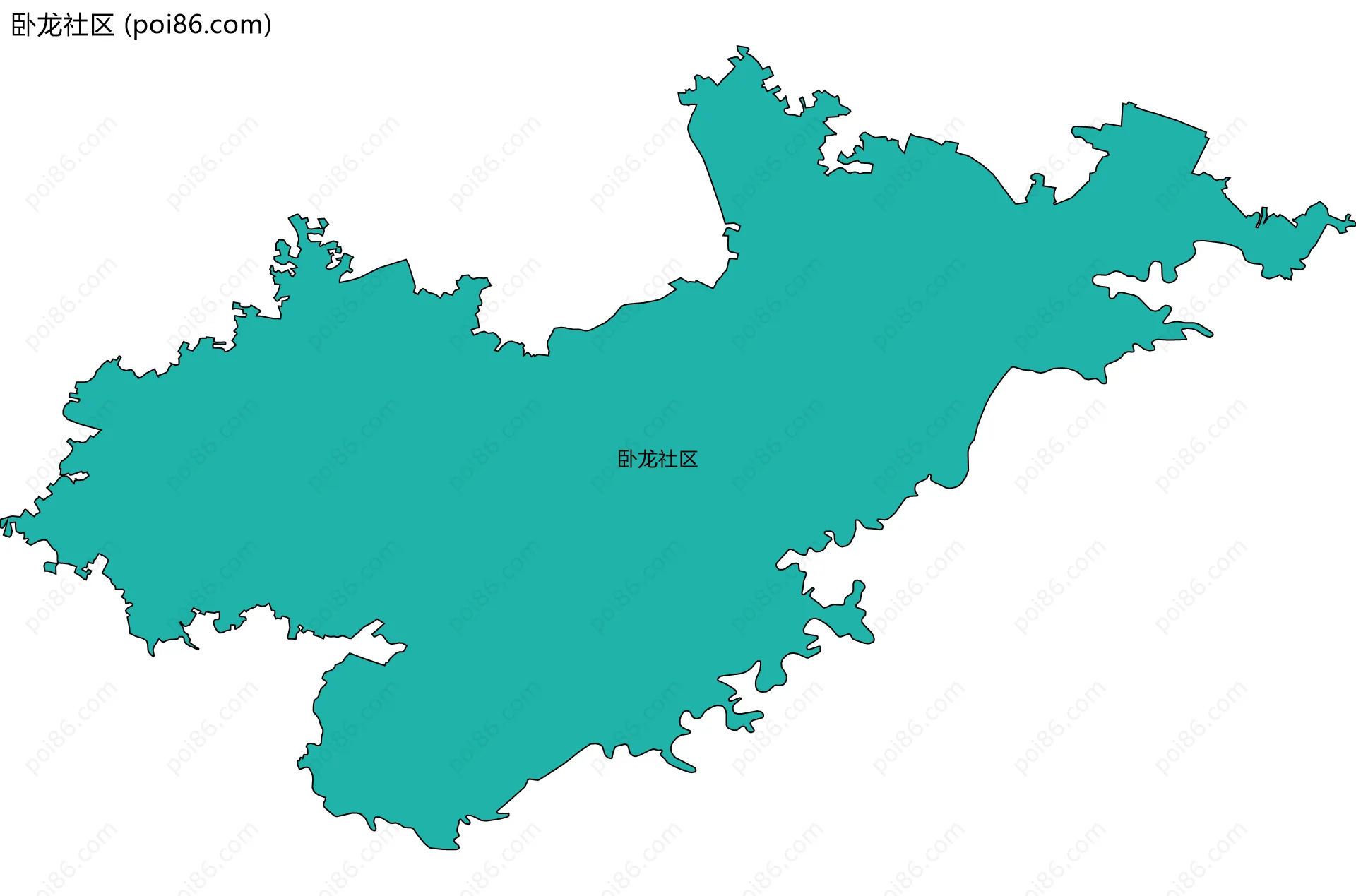 卧龙社区边界地图