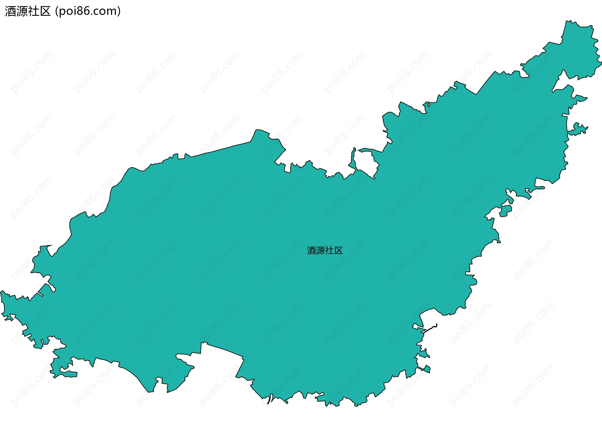 酒源社区边界地图