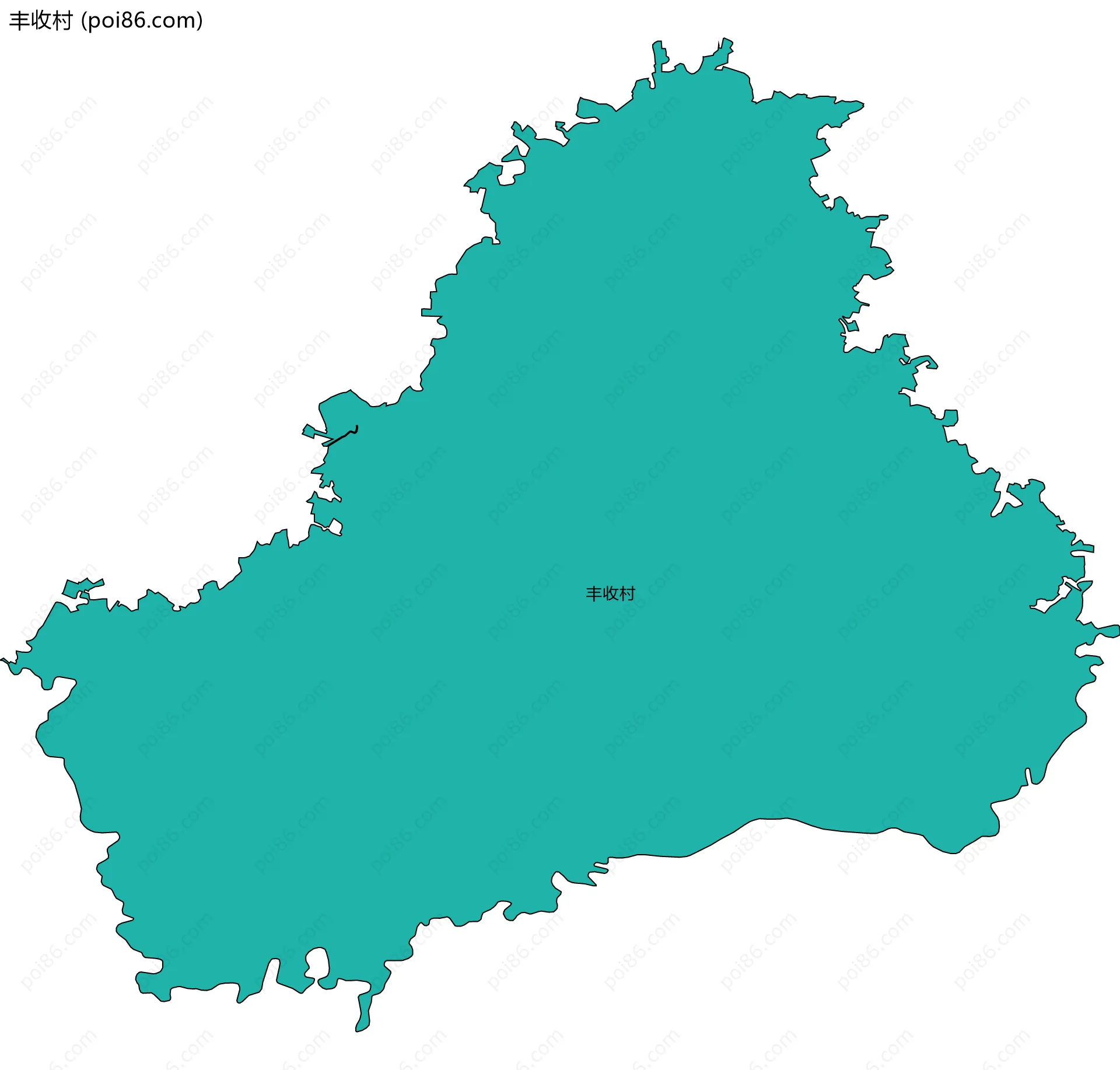 丰收村边界地图