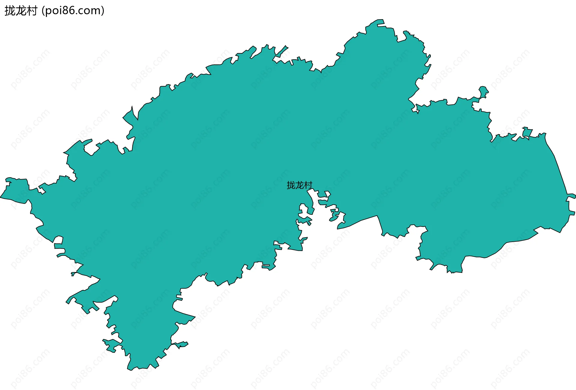 拢龙村边界地图