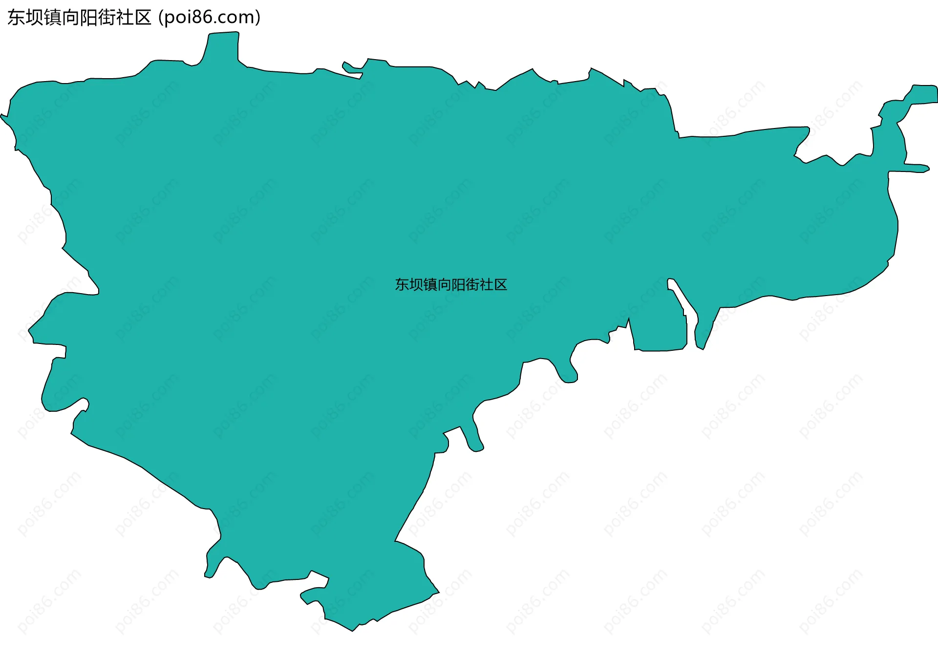 东坝镇向阳街社区边界地图