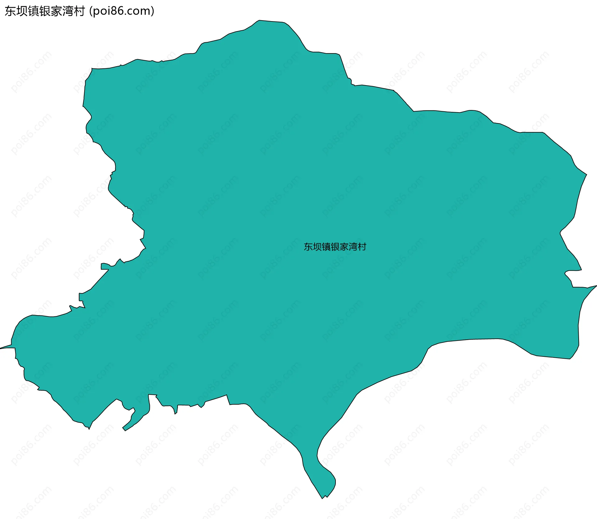 东坝镇银家湾村边界地图