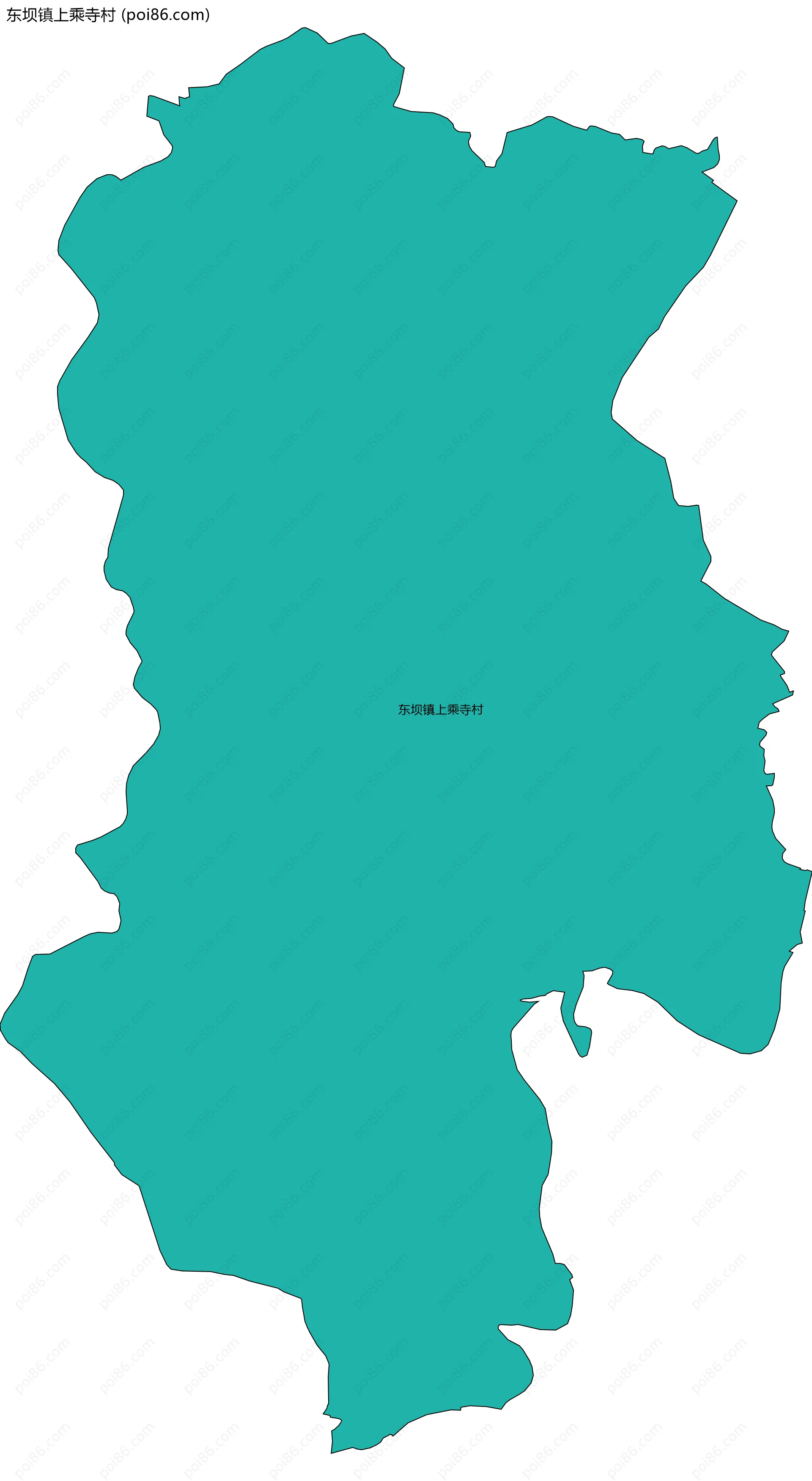 东坝镇上乘寺村边界地图