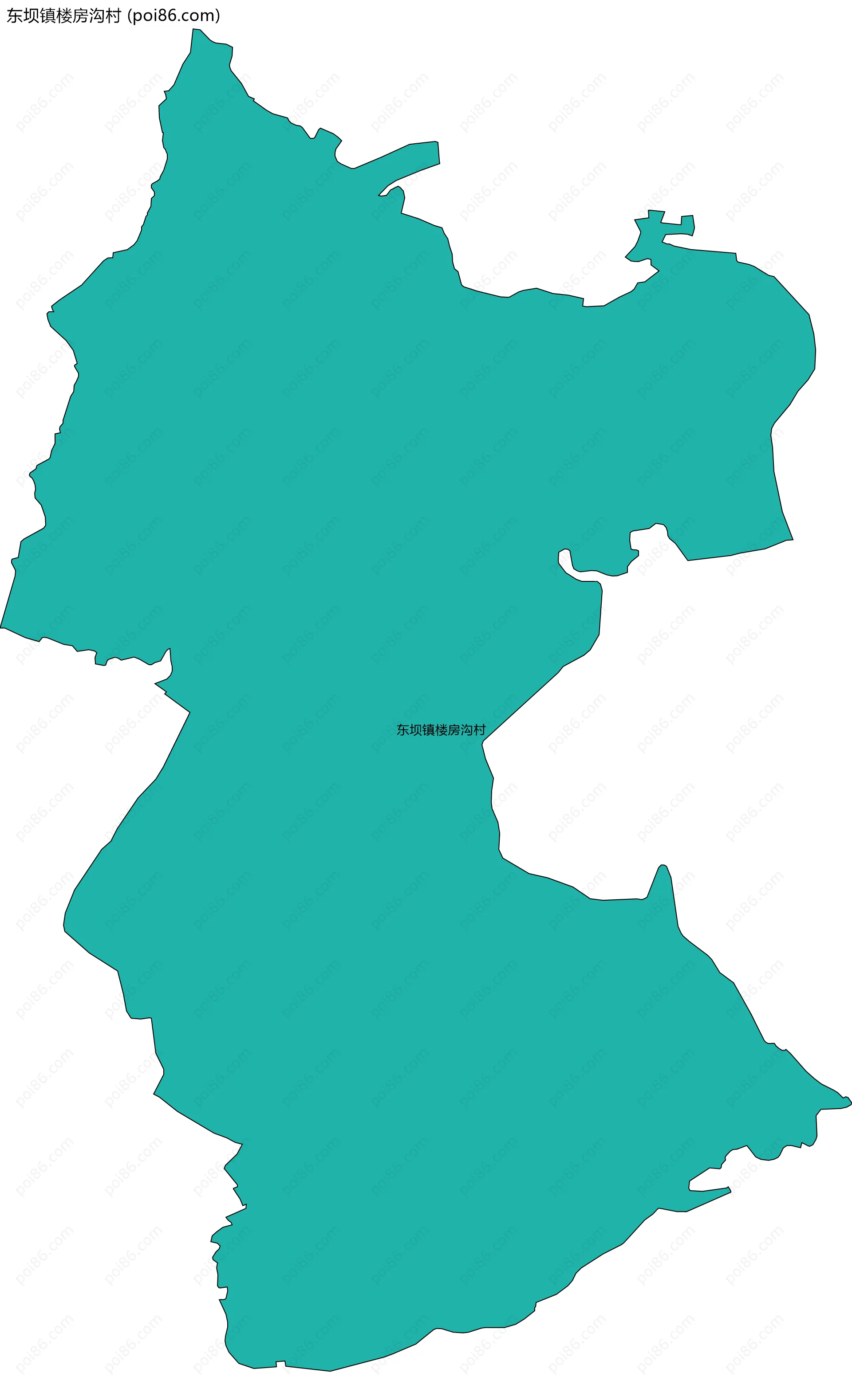 东坝镇楼房沟村边界地图