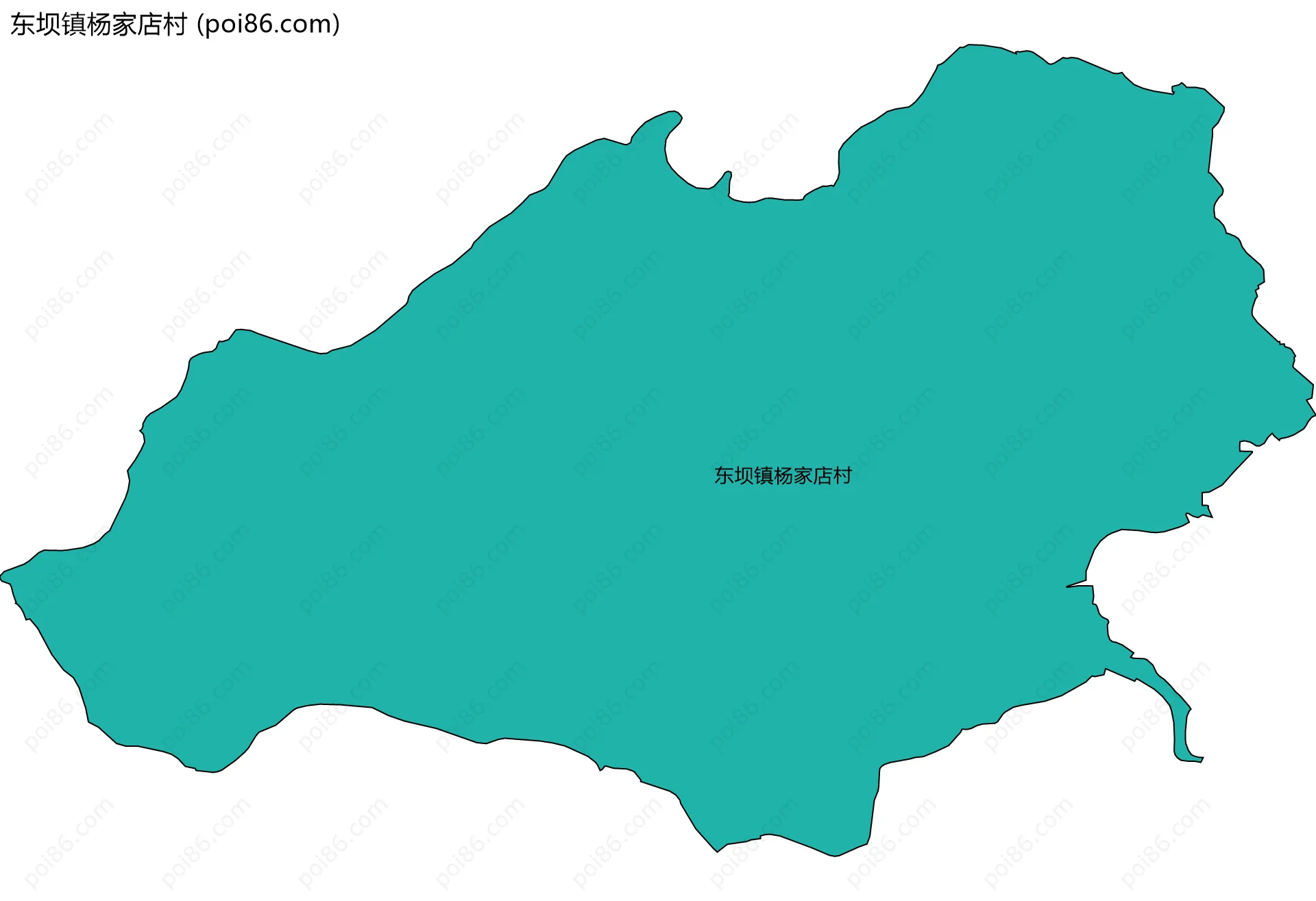 东坝镇杨家店村边界地图