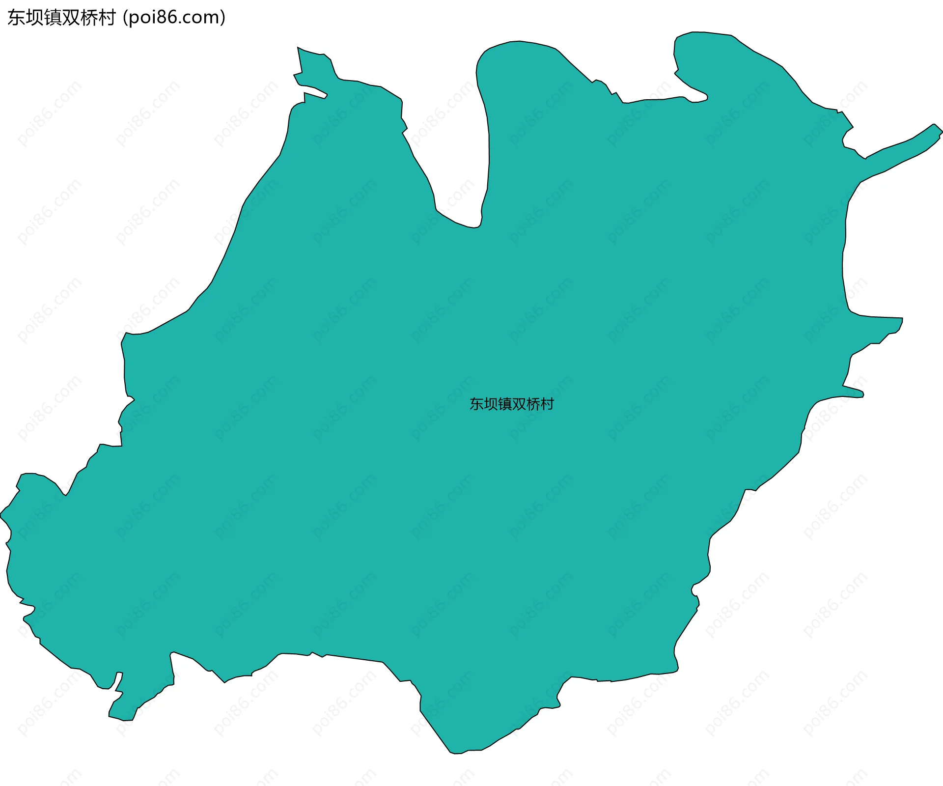 东坝镇双桥村边界地图