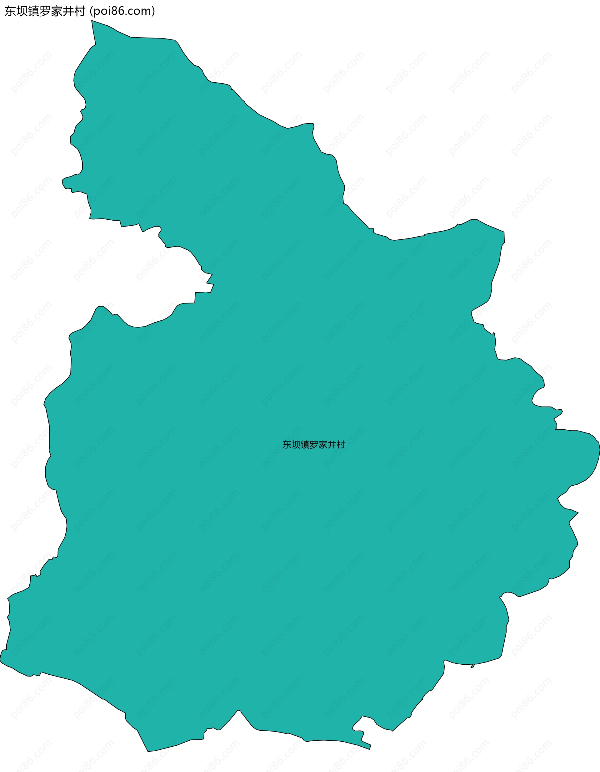 东坝镇罗家井村边界地图