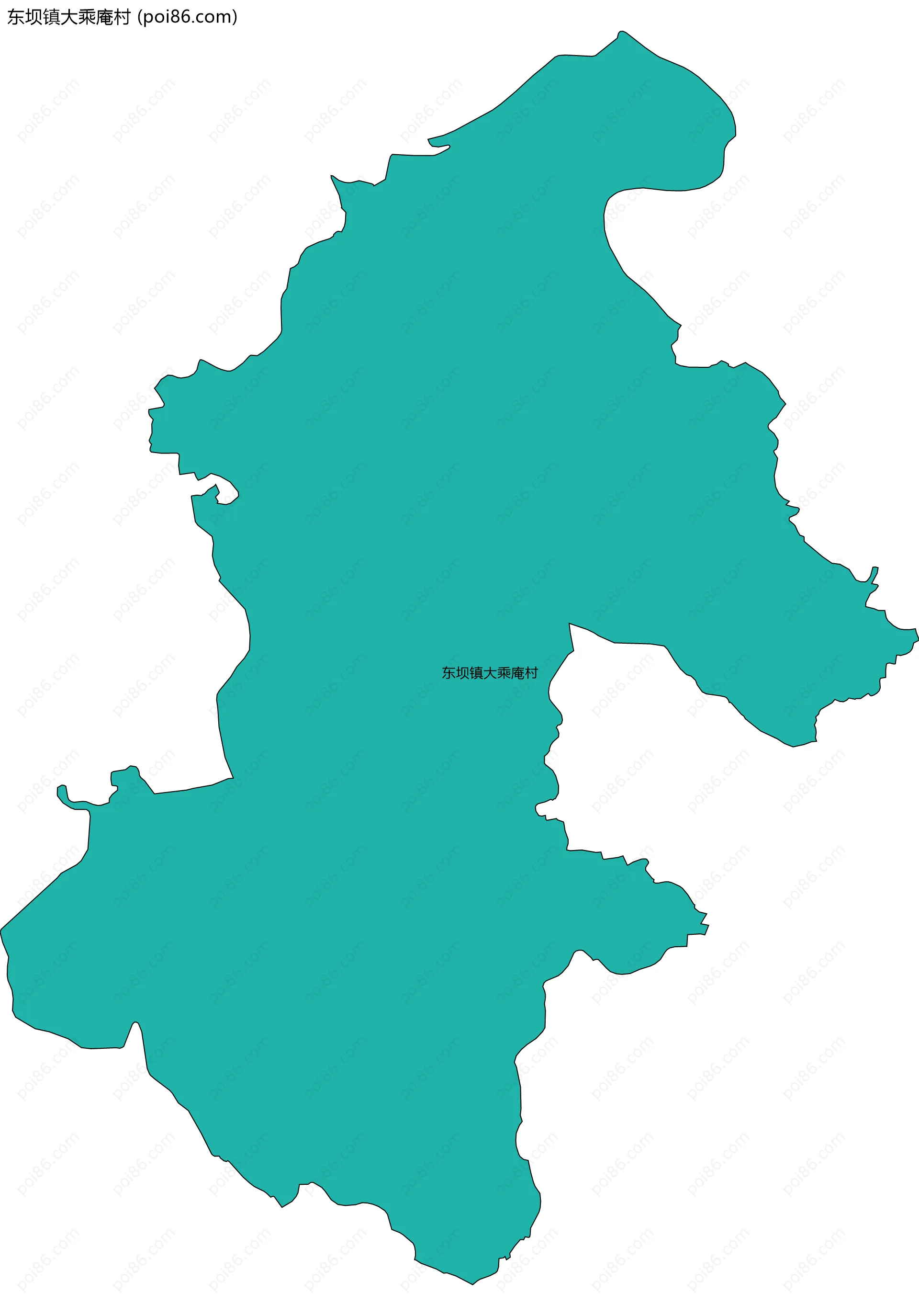 东坝镇大乘庵村边界地图