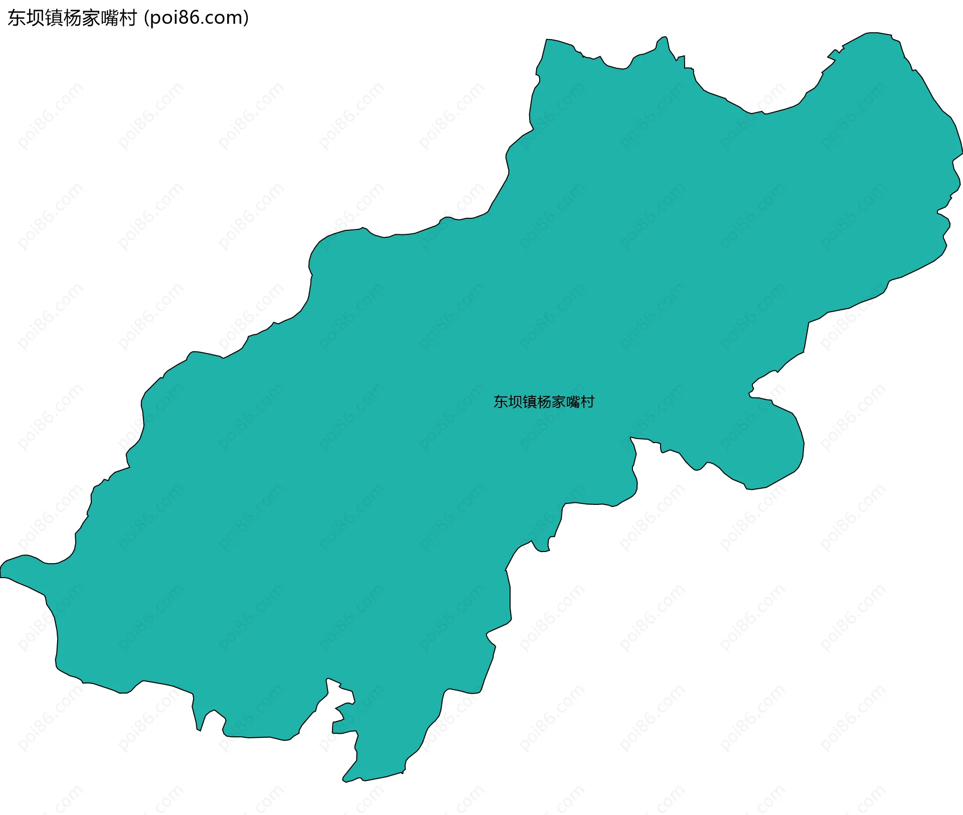 东坝镇杨家嘴村边界地图