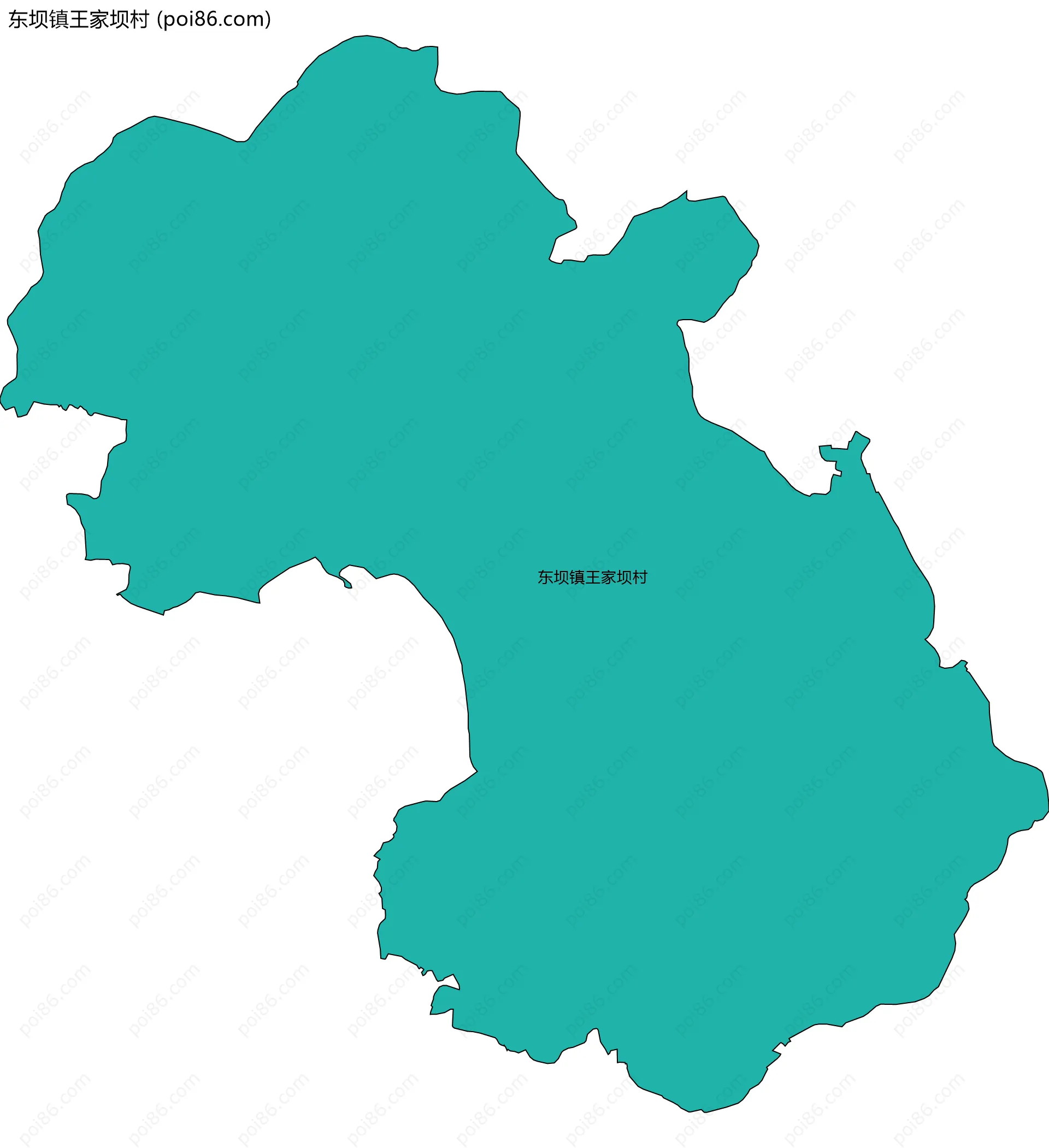 东坝镇王家坝村边界地图