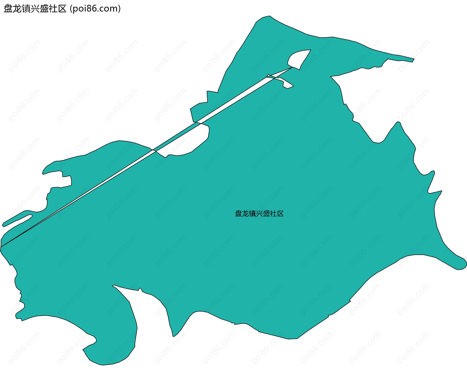 盘龙镇兴盛社区边界地图