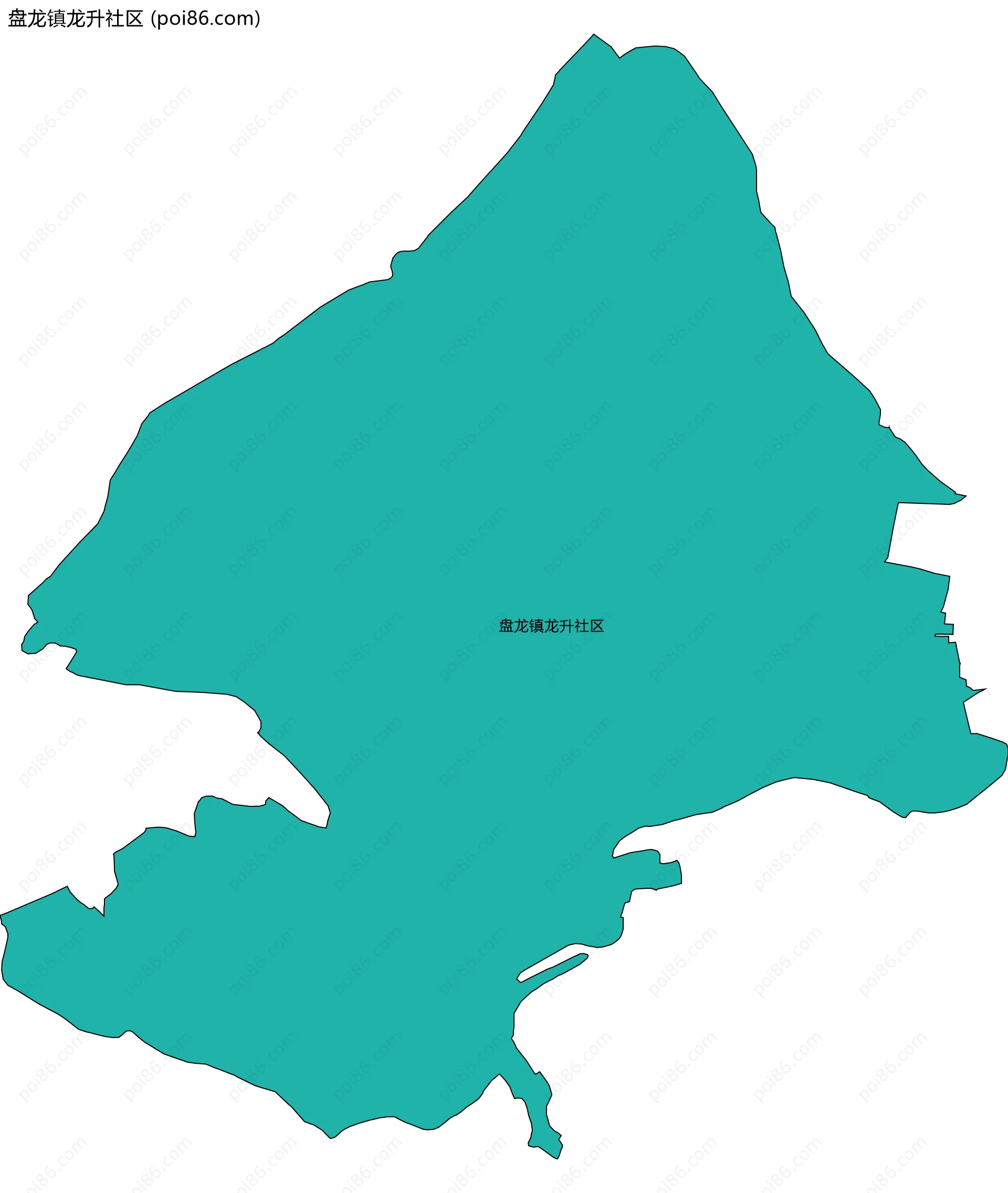 盘龙镇龙升社区边界地图
