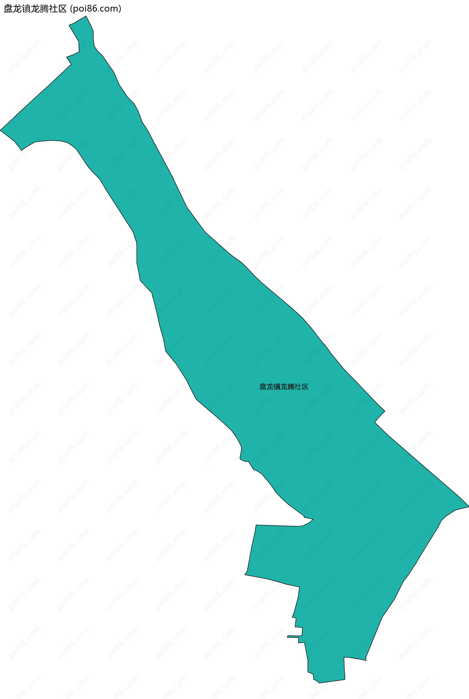 盘龙镇龙腾社区边界地图