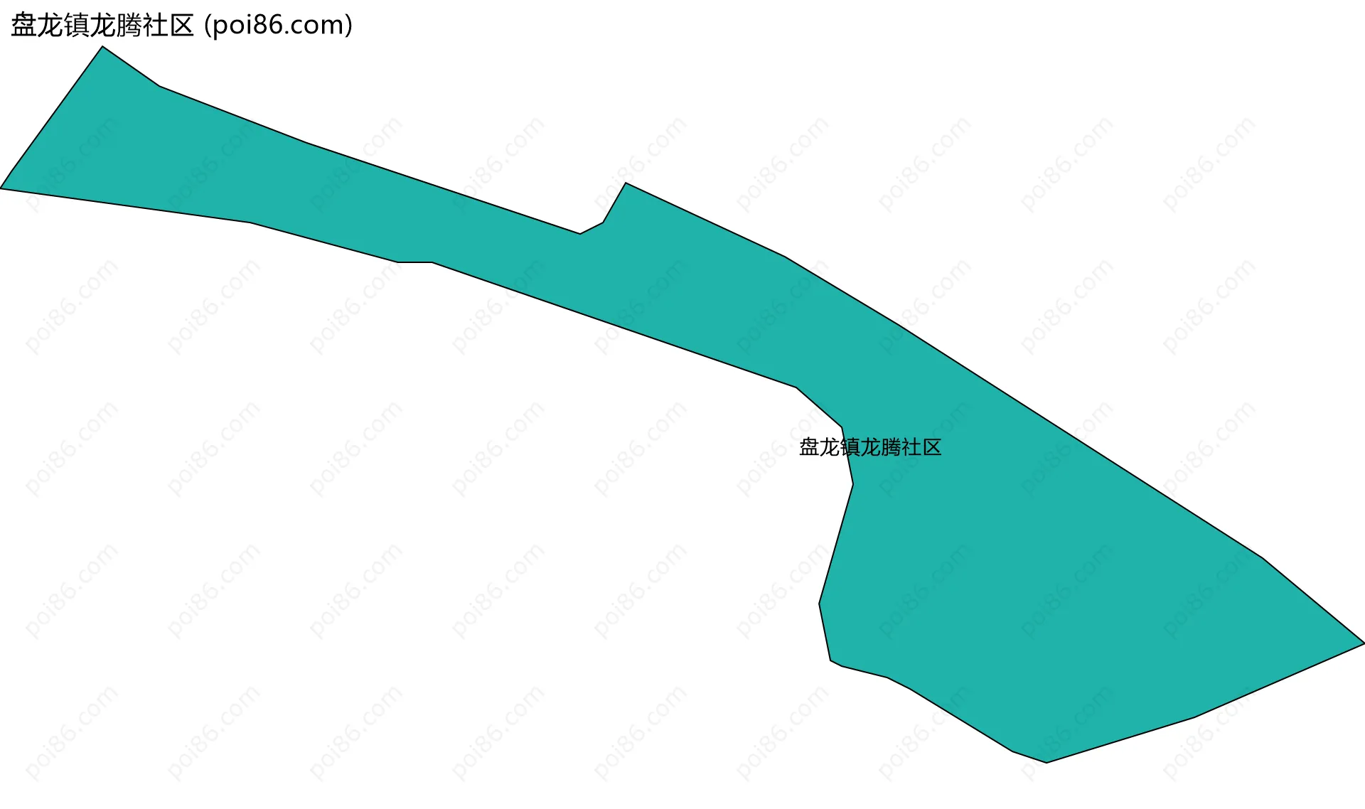 盘龙镇龙腾社区边界地图
