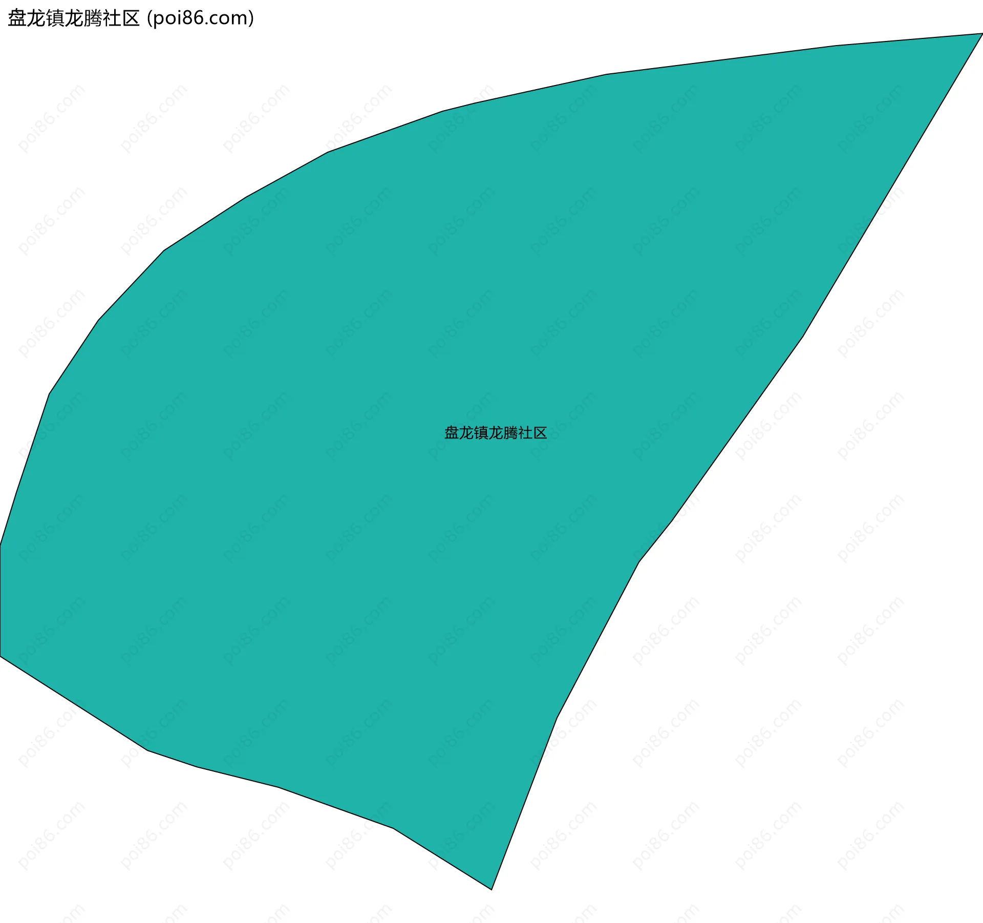 盘龙镇龙腾社区边界地图