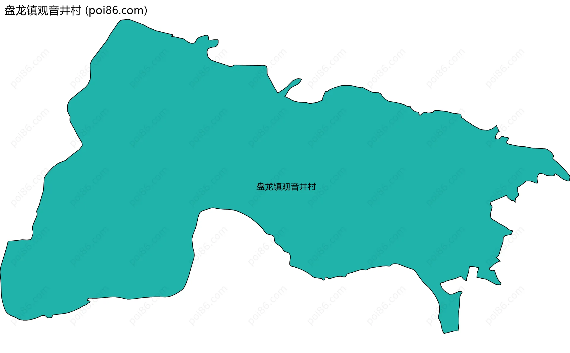 盘龙镇观音井村边界地图